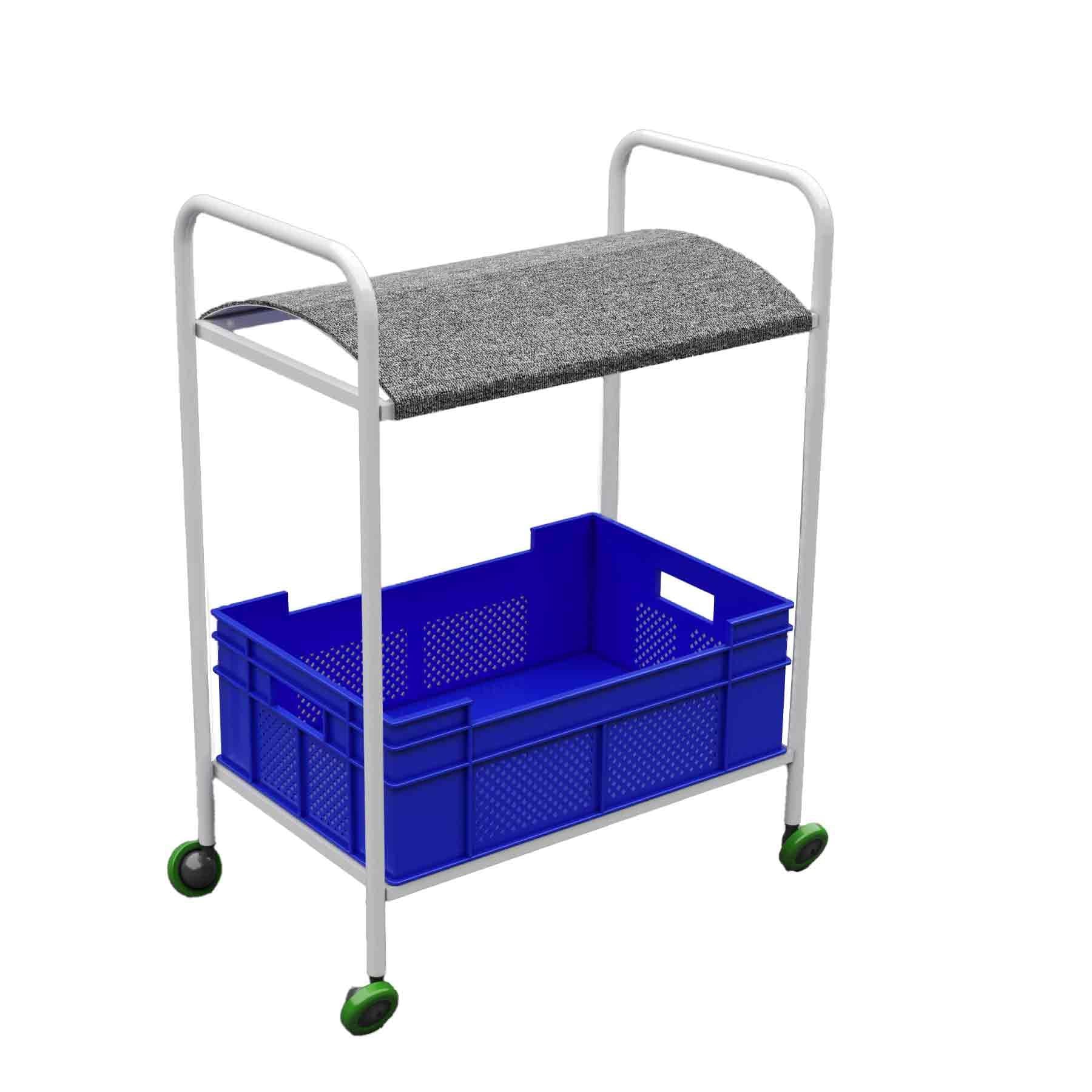 Fdm Transport Araba | Üst Bombeli Altı Sepetli | En:40Cm | Boy:60Cm | Yükseklik:76Cm | T06