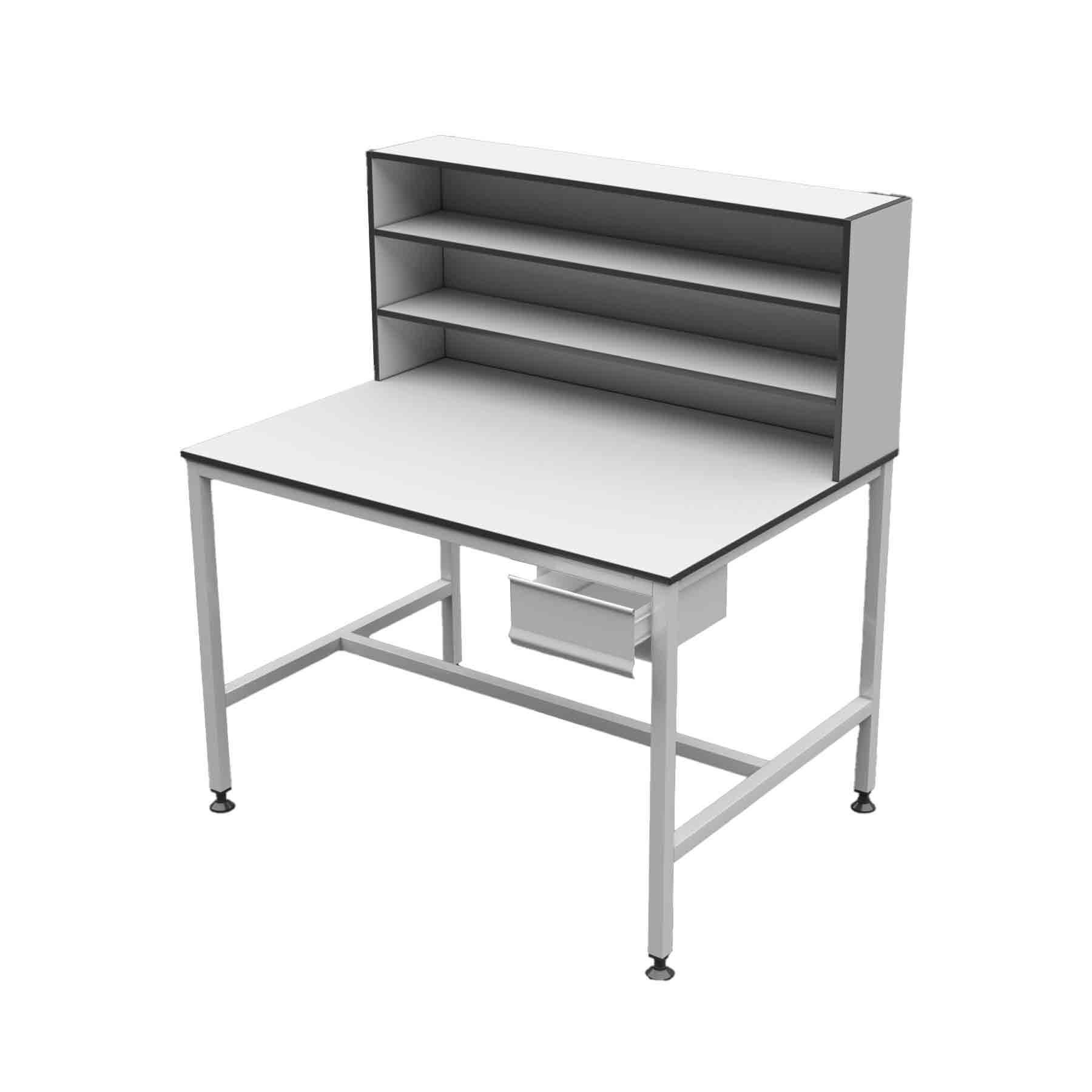 Fdm Raflı Kalite Kontrol Masası | En:90Cm | Boy:120Cm | Yükseklik:130Cm | T27