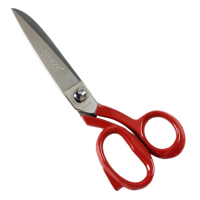 FDM Merze 5508 Özel Üretim Kırmızı Saplı Terzi Makası D-121 No:8 (20 cm)