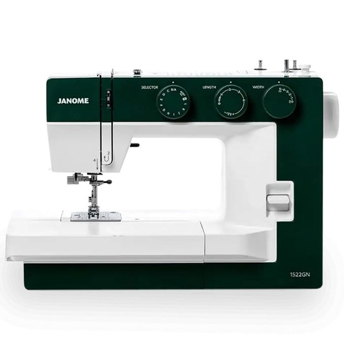 Janome 1522GN Dikiş Makinesi | Ev Tipi Dikiş Makinesi | Aile Tipi Dikiş Makinesi | 23 Adet Değişik Dekoratif  Dikiş | 5 mm Genişliğinde Zigzak | Yeşil