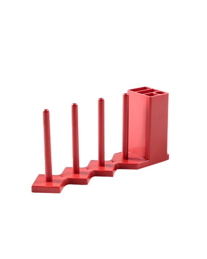 FDM | Tek Kutulu | Mıknatıslı Masura Koyma Aparatı |  4 Lü | Kırmızı | Ev Tipi Ve Sanayi Tipi Düz Makinelere Uyumludur