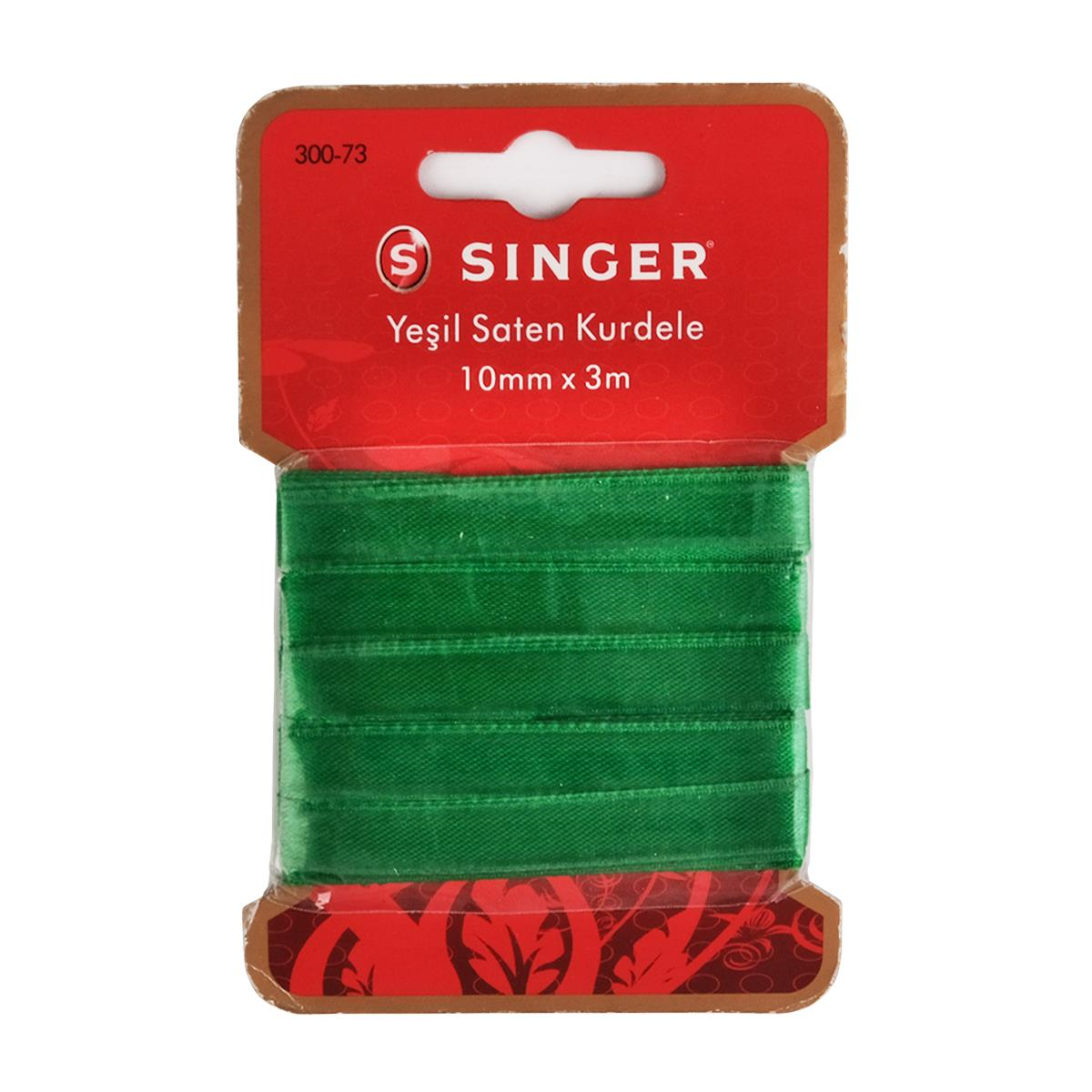 Singer Yeşil Saten Kurdele | 10mm x 3m | 300-73