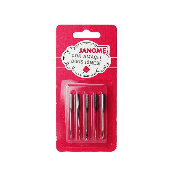 FDM | Janome | HAX1 18 No | Aile Makine İğnesi Standart | 18/110 | Ev Tipi Makine İğnesi | 1 Paket 5 Adettir | Tüm Ev Tipi Marka Makineler İle Uyumludur