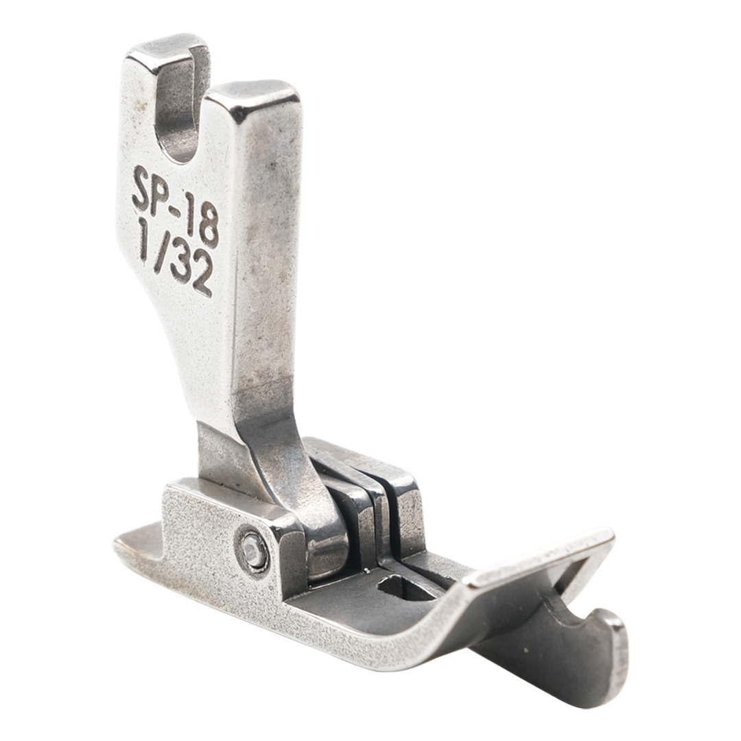 Düz Makine 0.8mm Oynar Çimalı Ayak | Sağ Çima | SP-18R 1/32 | Tüm Marka Sanayi Tipi Düz Dikiş Makinelerinde Kullanılır.