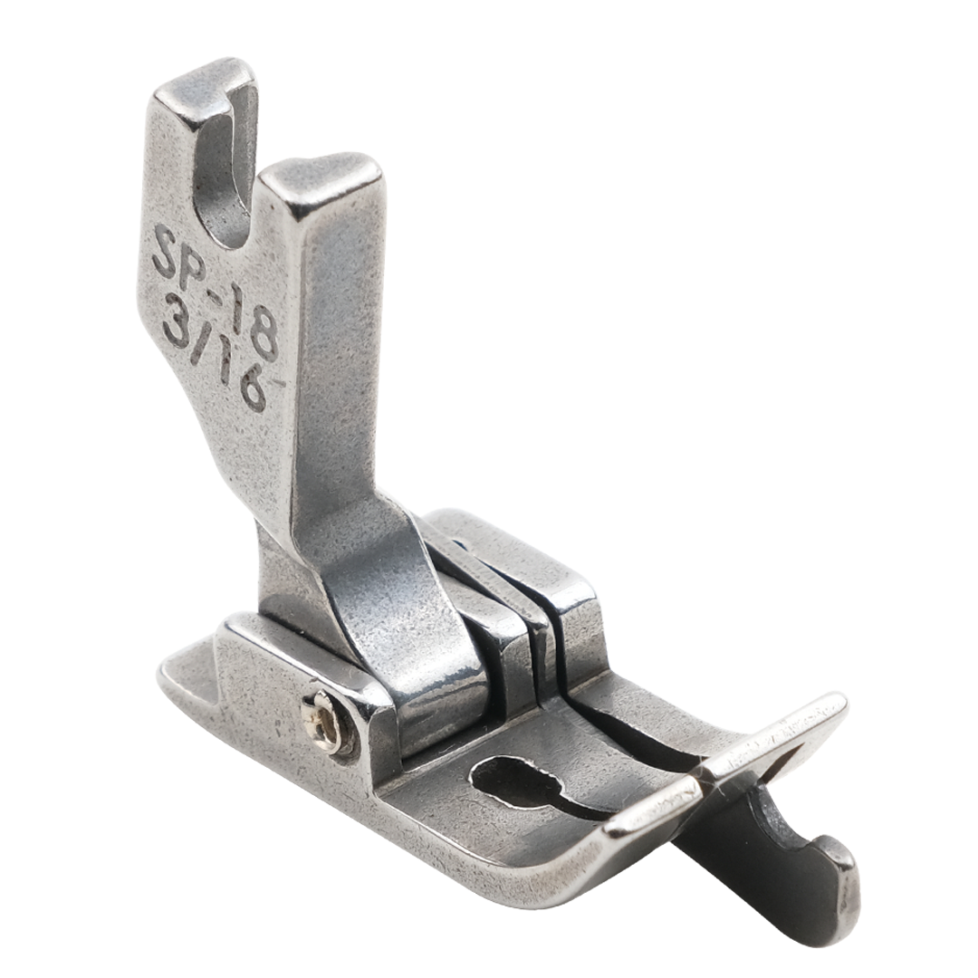Düz Makine 4.8mm Oynar Çimalı Ayak | Sağ Çima | SP-18R 3/16 | Tüm Marka Sanayi Tipi Düz Dikiş Makinelerinde Kullanılır.