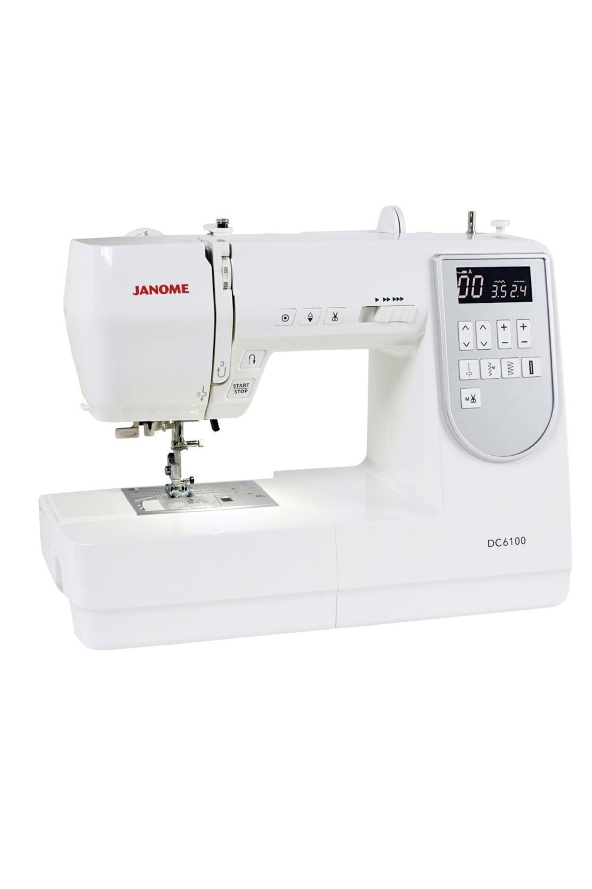 Janome DC6100 Elektronik Dikiş Makinesi 100 Dikiş Programı, LCD Ekran, 7 mm Zigzag ve Otomatik İplik Kesme