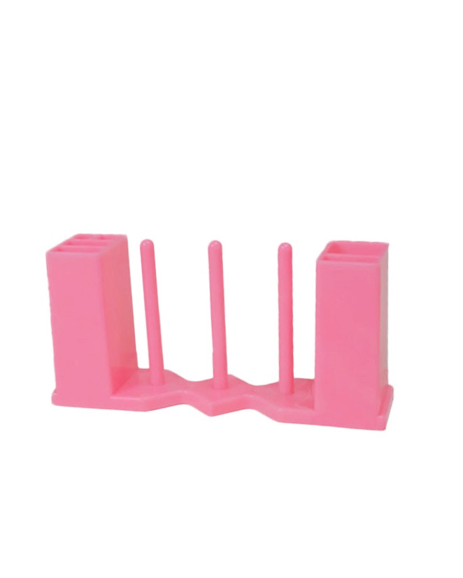 FDM | Çift Kutulu | Mıknatıslı Masura Koyma Aparatı |  3 Lü | Pembe | Ev Tipi Ve Sanayi Tipi Düz Makinelere Uyumludur