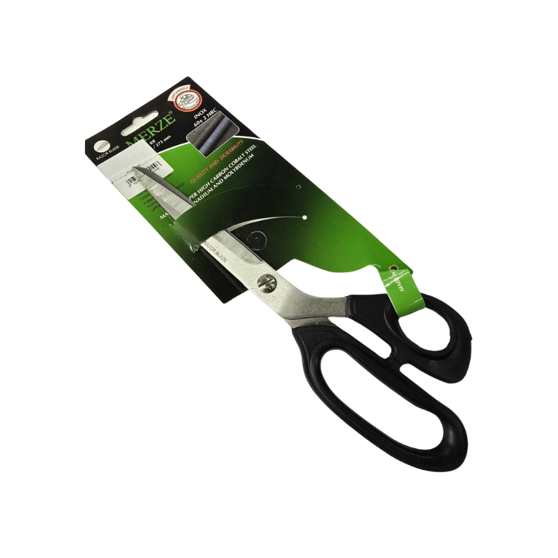 Merze Plastik Saplı Kumaş Kesim Makası |M-8275 | No:11 | 27.5 Cm | Jilet Ağız