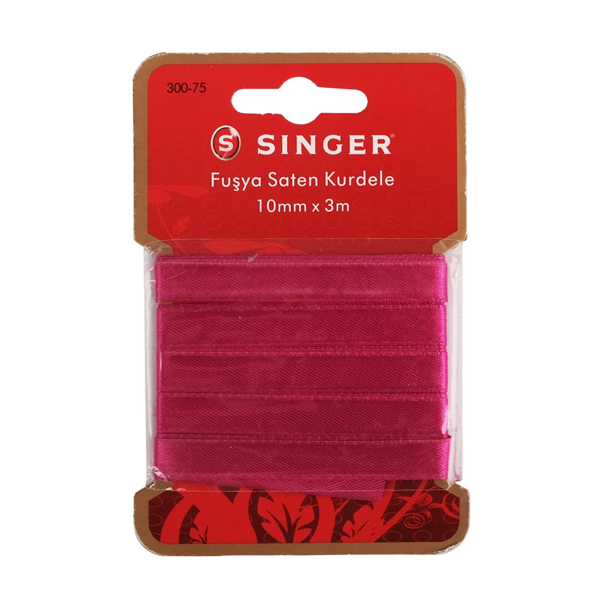 Singer Fuşya Saten Kurdele | 10mm x 3m | 300-75