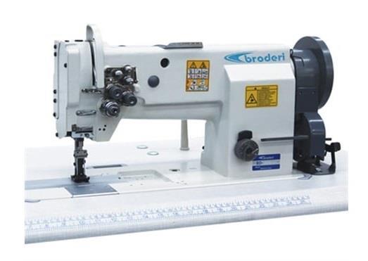 FDM Broderi Bd-20608-2 Çift Pabuç Çift İğne Ayak ve İğne Transportlu Deri Dikiş Makinesi, Mekanik