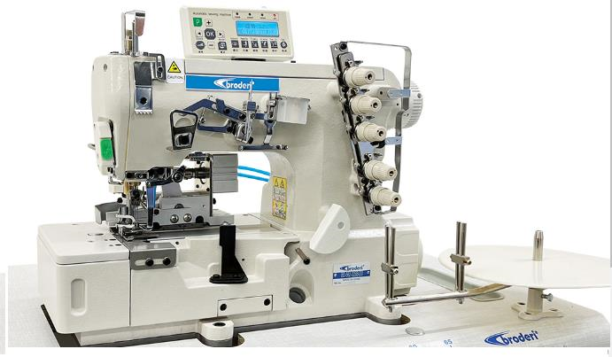 FDM Broderi BD-562-02BB/G-DD Elektronik Giyotinli Bant Reçme Makinesi, Direct Drive, Ayak Kaldırmalı, İplik Kesmeli, Kafadan Motorlu, İğne Pozisyonlu, Tabla ve Tekerlekli Ayak
