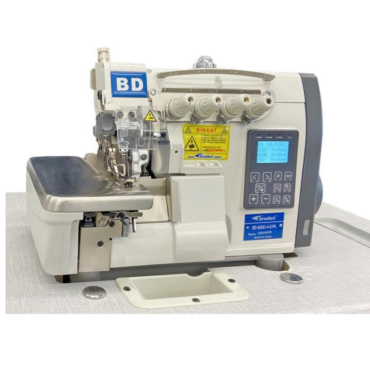 FDM Broderi BD-800D-4-E/PL 4 İp Elektrikli Akıllı Overlok Makinesi