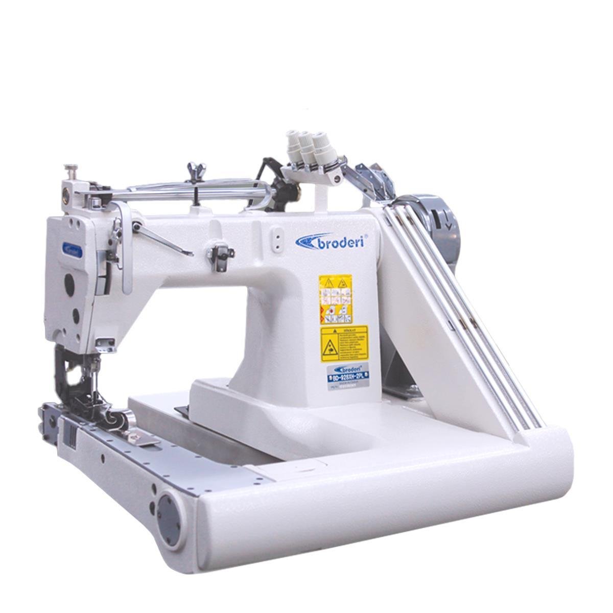 FDM Broderi BD-928XH-2PL/DD 3 İğne Merdaneli Kot Kollu, Direct Drive, Kafadan Motorlu, İğne Pozisyonlu