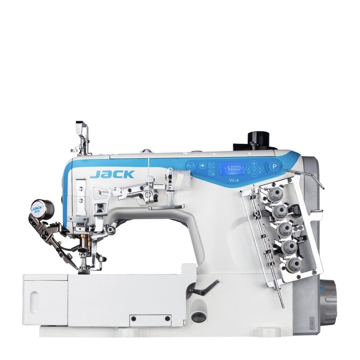 FDM Jack JK-W4-UTL-01GBX356 Etek Reçme Makinesi, İplik Kesicili, Direct Drive, Ayak Kaldırmalı, Kafadan Motorlu, Tabla ve Tekerlekli Ayak
