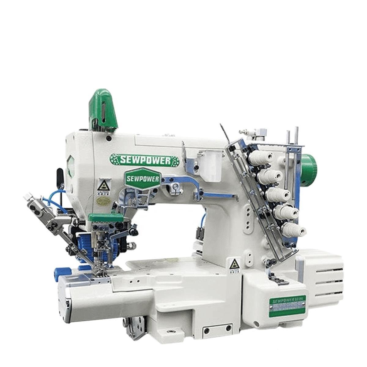 FDM Sewpower SP-787-CB356/AST/RP Otomatik Merdaneli Burunlu Reçme Makinesi, Direct Drive, Ayak Kaldırmalı, İplik Kesmeli, Kafadan Motorlu, Tabla ve Tekerlekli Ayak