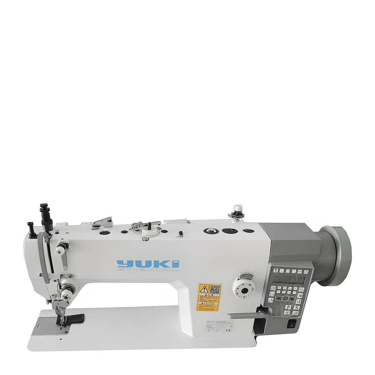 FDM Yuki YK-0303-D4 Çift Papuç Tek İğne Makine 12 mm, İplik Kesicili, Ayak Kaldırmalı, Kafadan Motorlu, Ayak Transportlu, Direct Drive