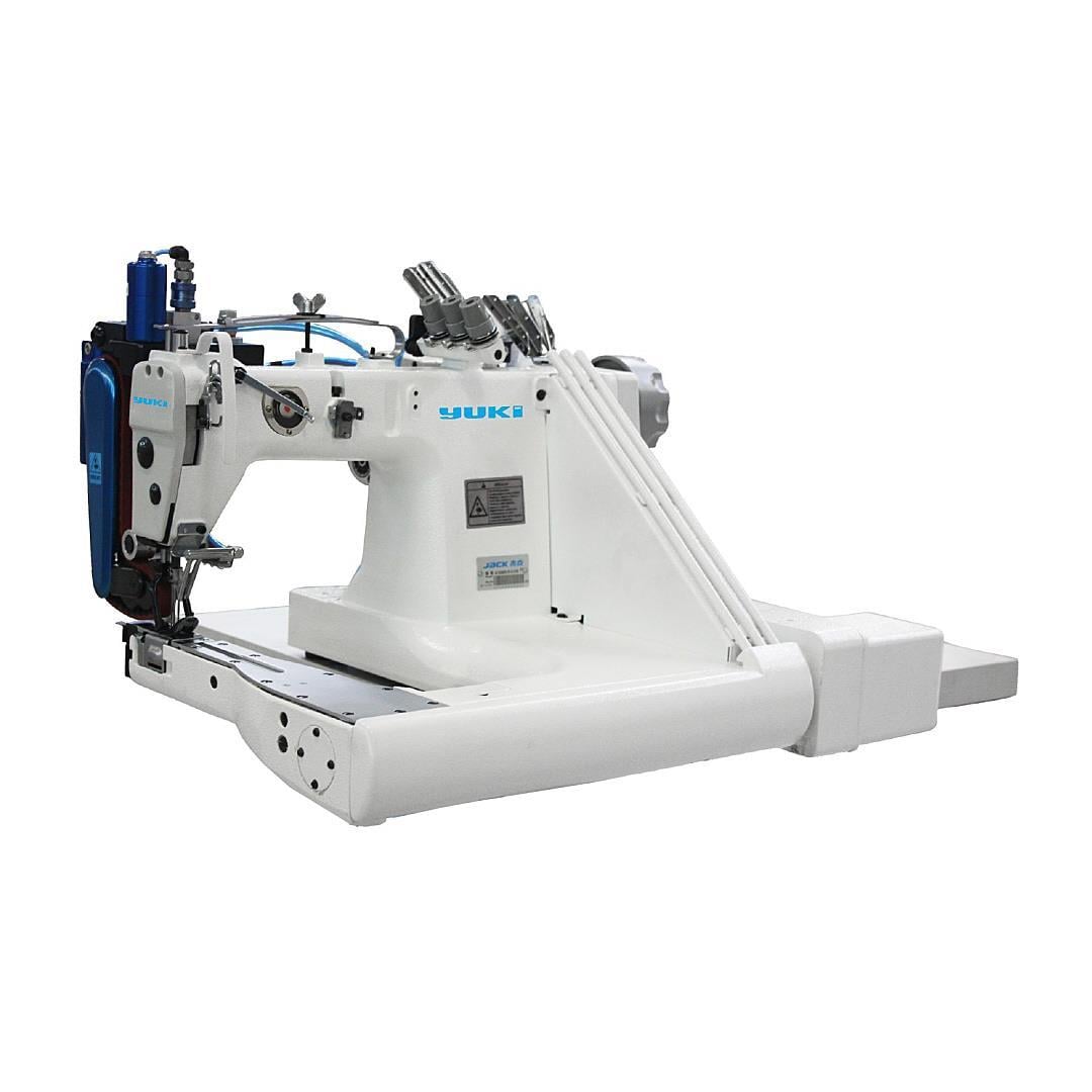 JACK JK-T9280D-53-KSH-ECV-K 3 İğne  Zincir Dikiş Kollu  Makinesi (3,2mm) Kot Kot Palet Merdaneli