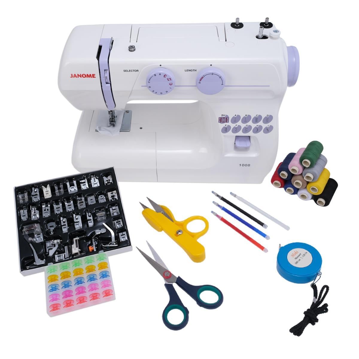 Janome 1008 Dikiş Makinesi ve Dikiş Seti