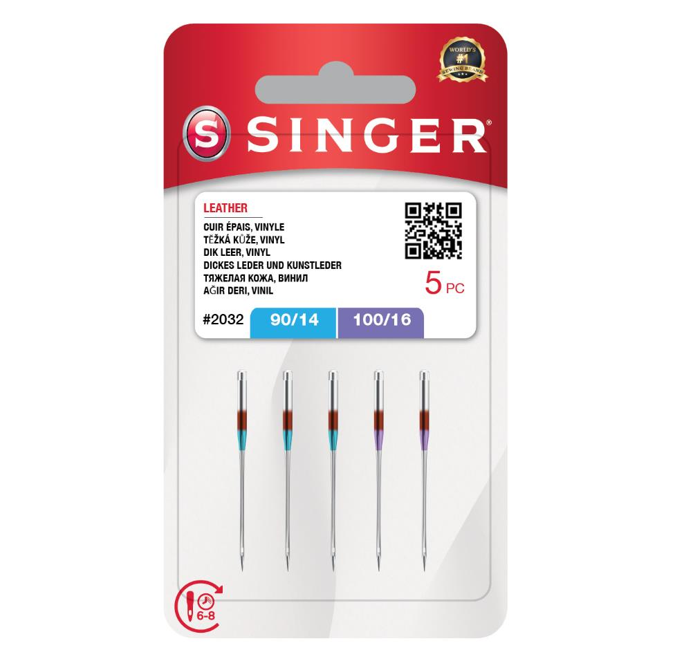 Singer Dikiş Makinesi Deri İğnesi Karışık 2032 (14-16 No)