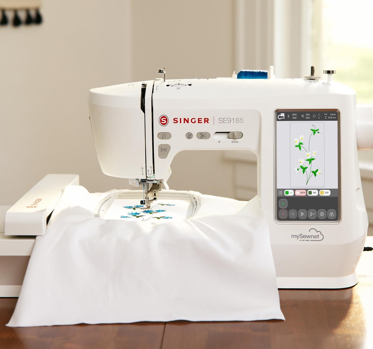 Singer SE9185 Dikiş Makinesi |Sew&Emb | Ev Tipi Dikiş Makinesi | Aile Tipi Dikiş Makinesi |7mm Zigzag Genişliği | 5mm Dikiş Uzunluğu |7