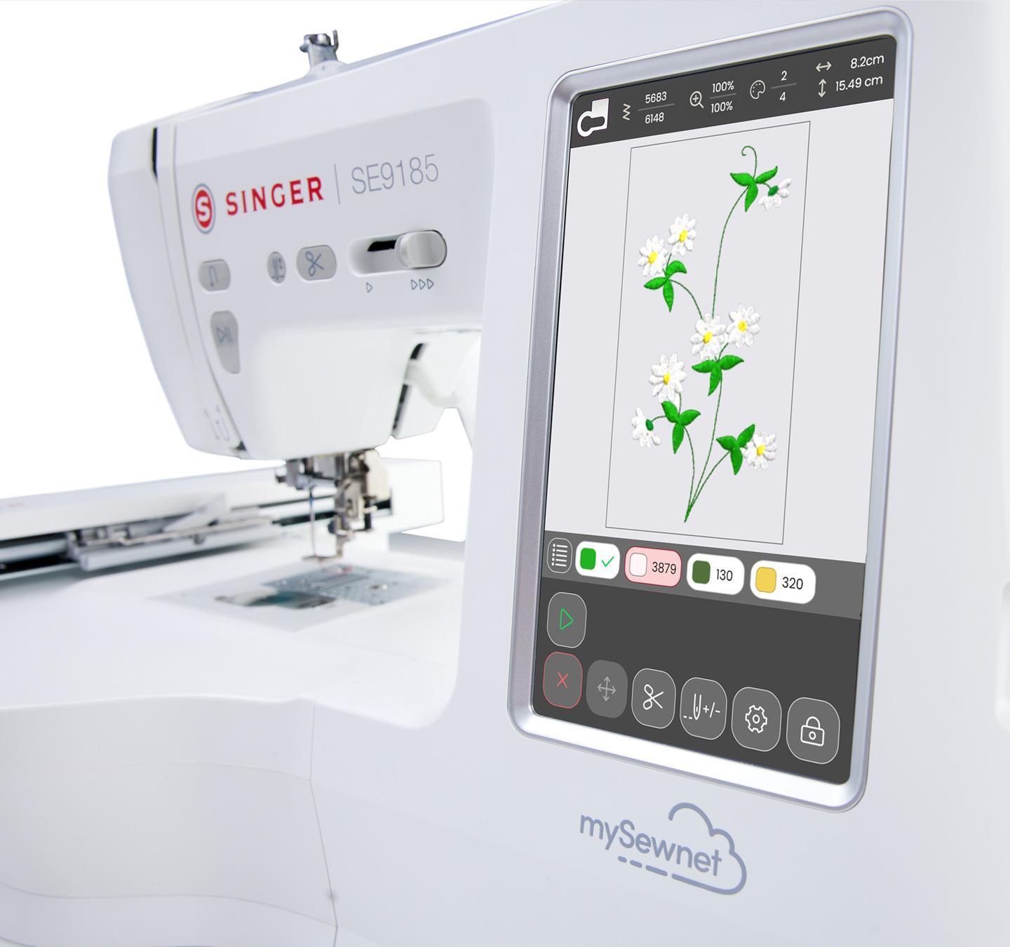 Singer SE9185 Dikiş Makinesi |Sew&Emb | Ev Tipi Dikiş Makinesi | Aile Tipi Dikiş Makinesi |7mm Zigzag Genişliği | 5mm Dikiş Uzunluğu |7