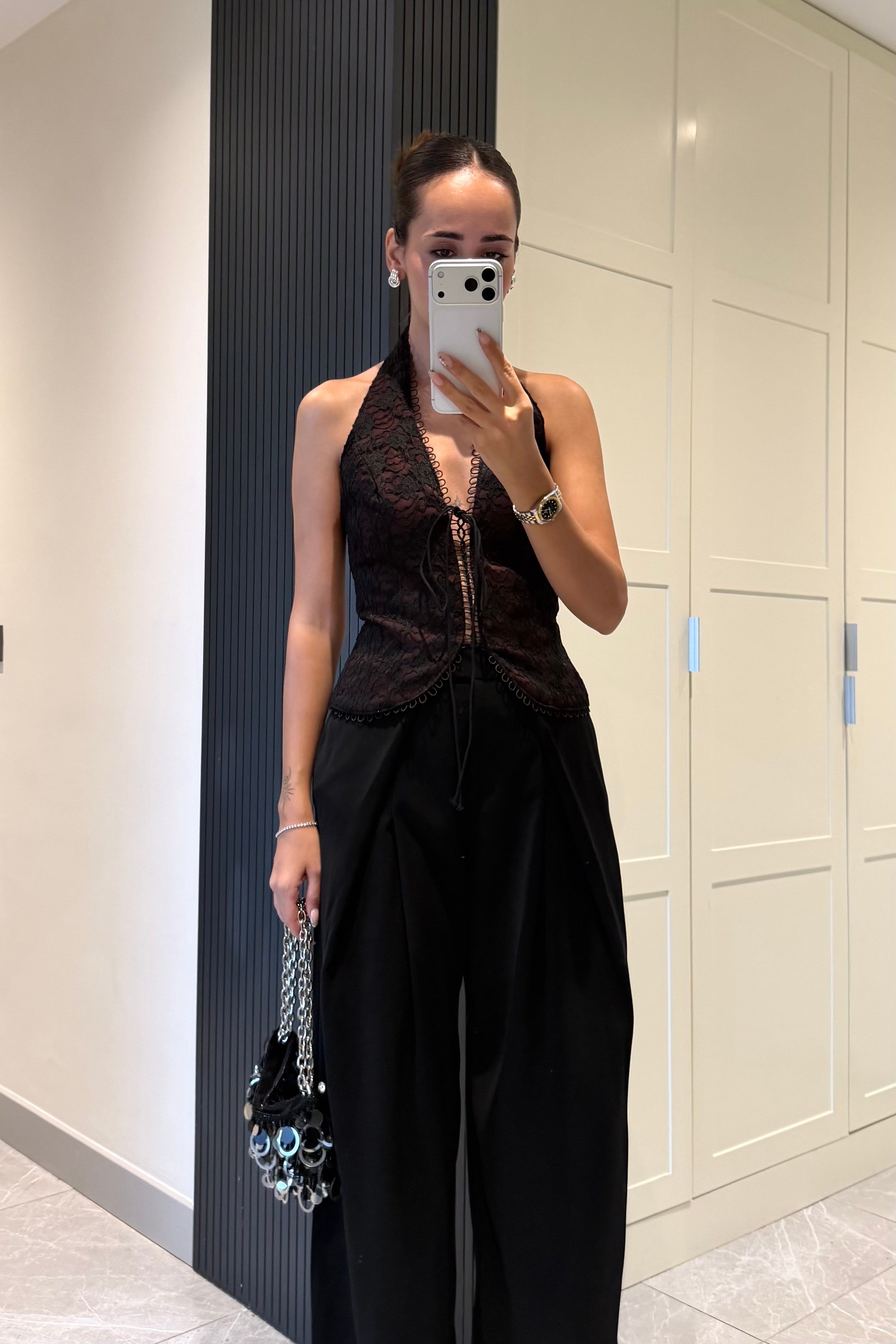 Bordo Bağlama Detay Korse Bluz - Kadın Bluz Modelleri - Nazliye Moda | Kadın Giyim Modası