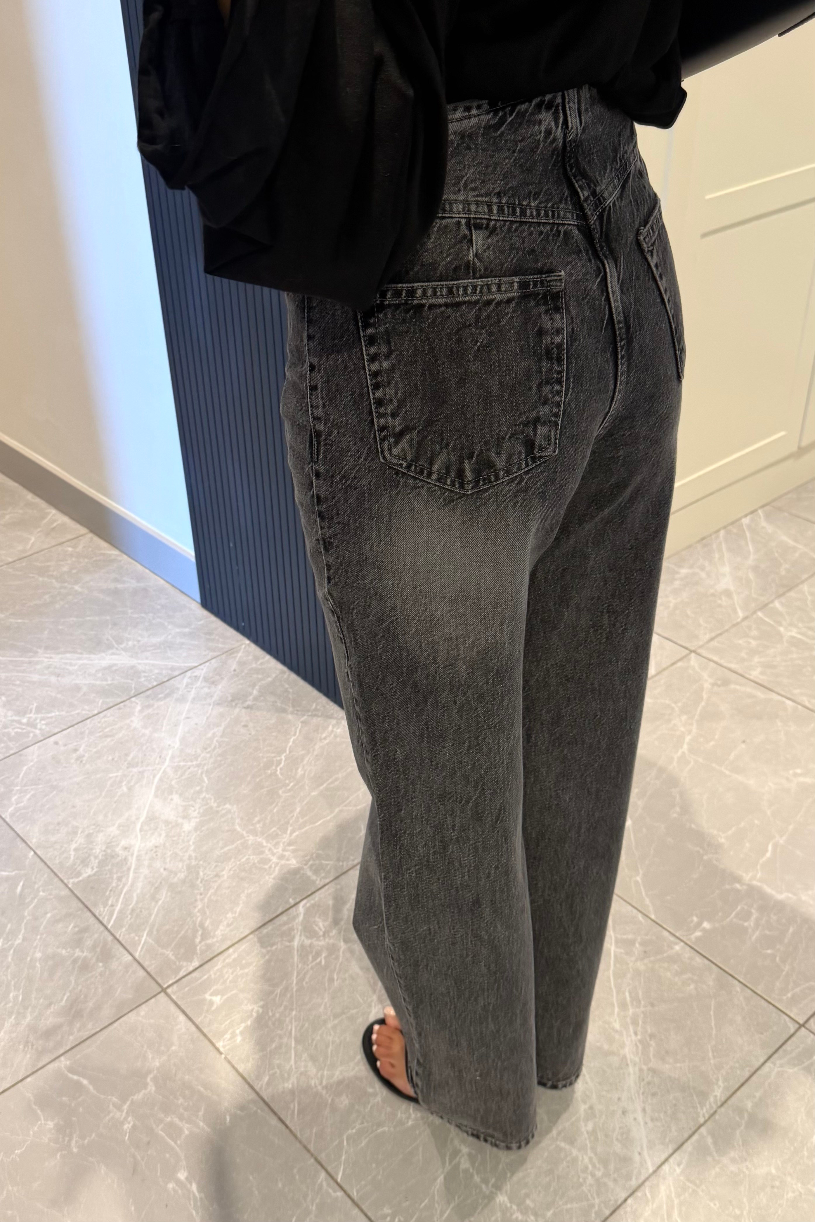 Füme Napolyon Tasarım Jean - Kadın Jean Modelleri - Nazliye Moda | Kadın Giyim Modası