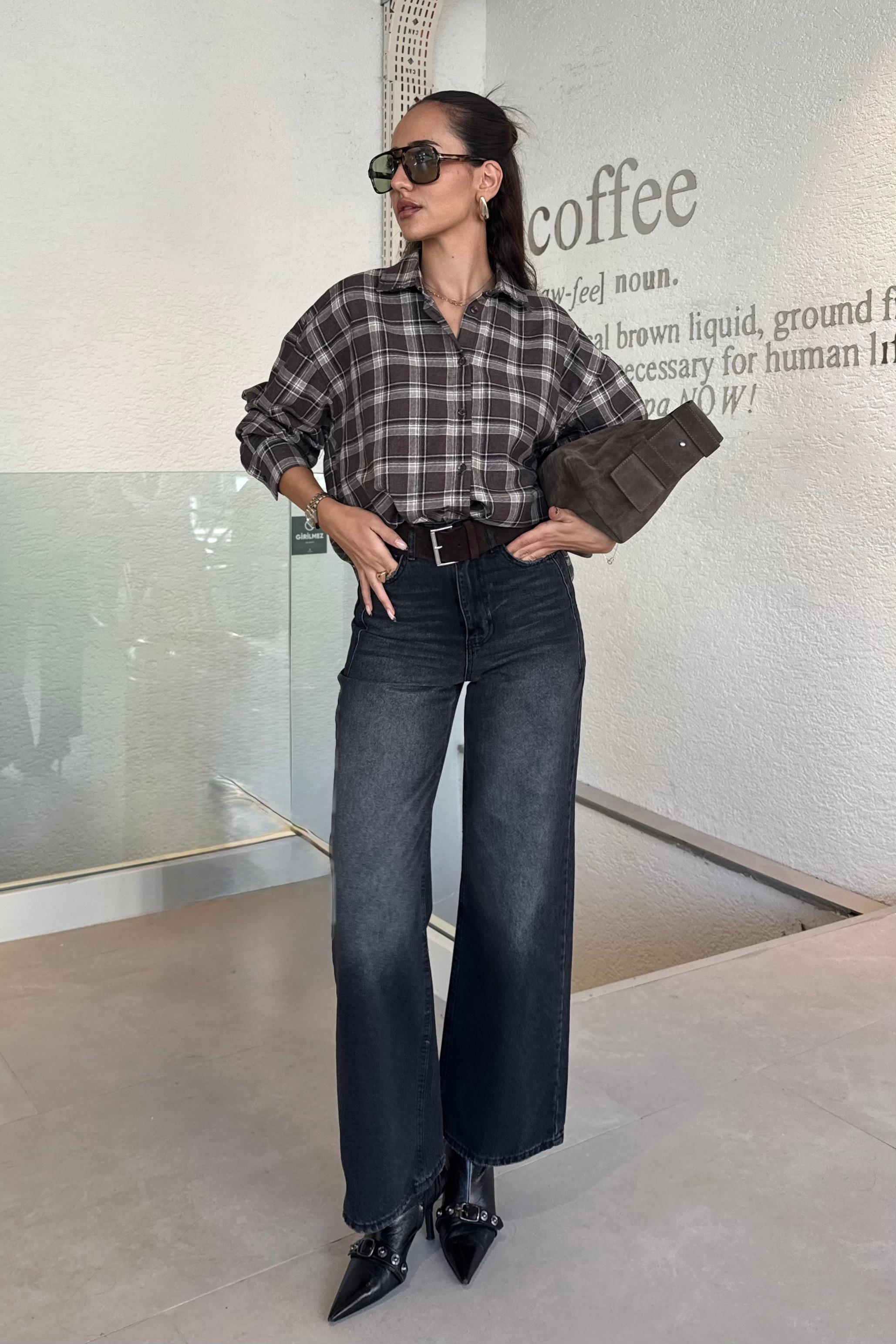 Füme Premium Staright Jean - Kadın Jean Modelleri - Nazliye Moda | Kadın Giyim Modası