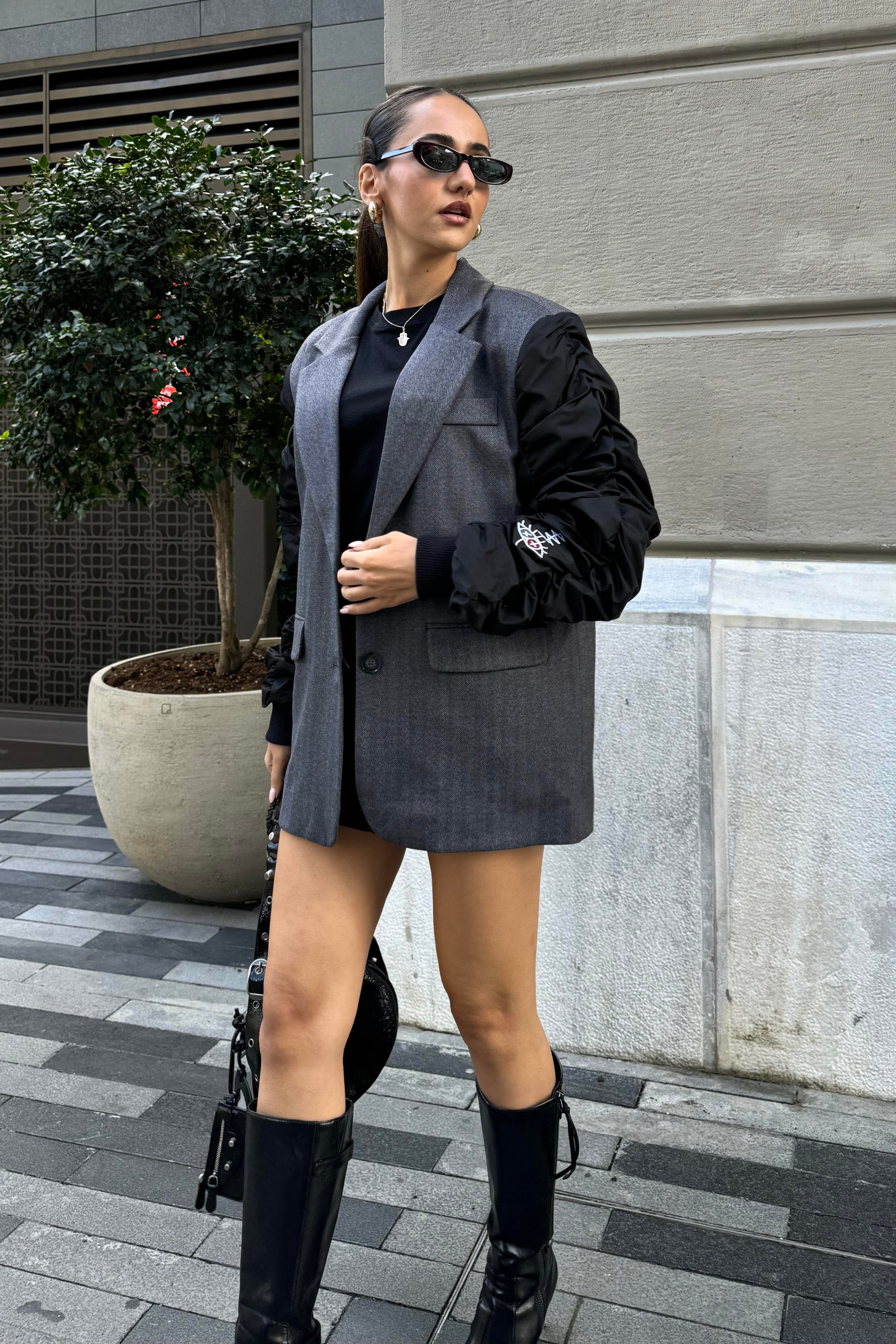 Füme Tasarım Premium Blazer Ceket - Kadın Blazer Ceket Modelleri - Nazliye Moda | Kadın Giyim Modası