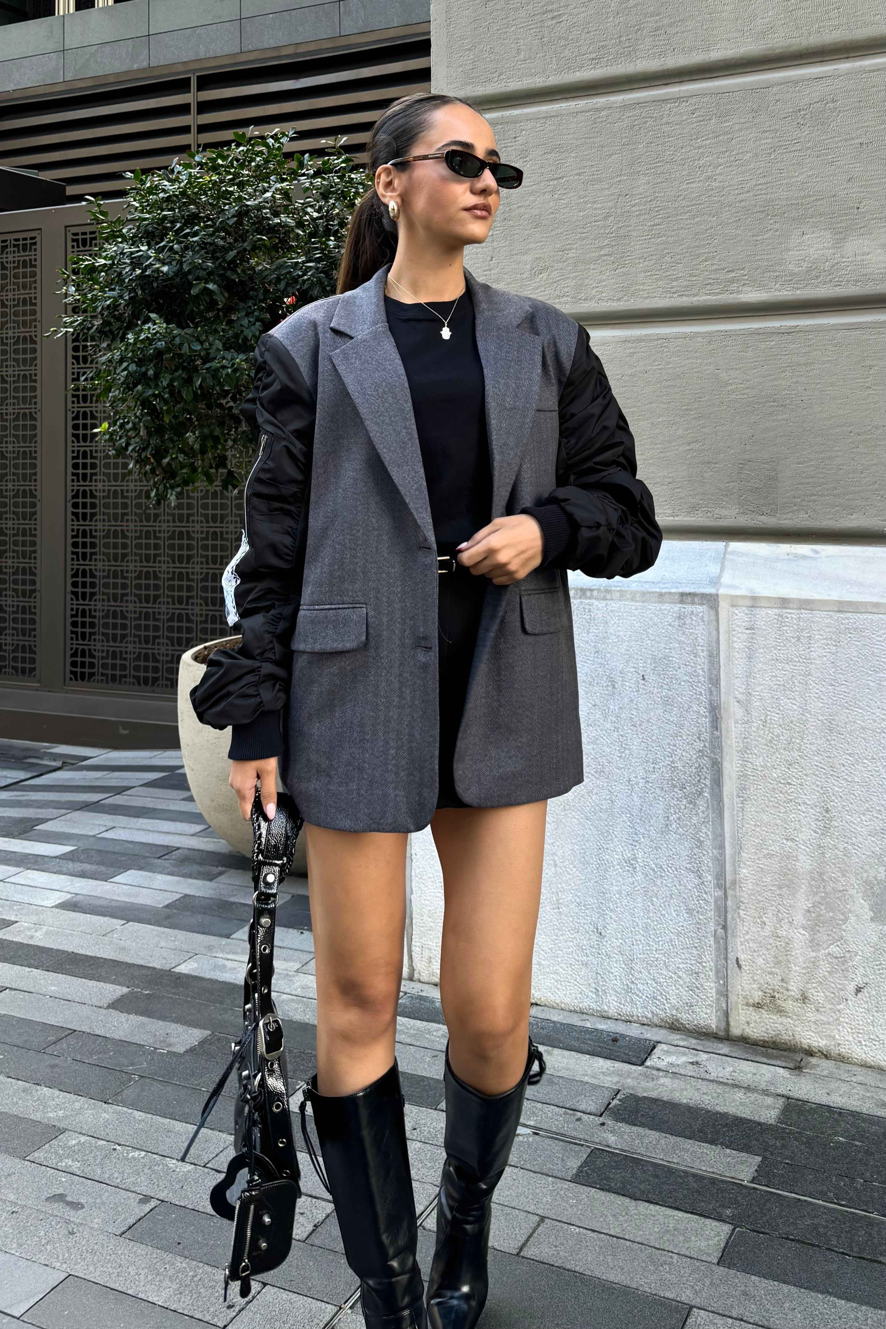Füme Tasarım Premium Blazer Ceket - Kadın Blazer Ceket Modelleri - Nazliye Moda | Kadın Giyim Modası
