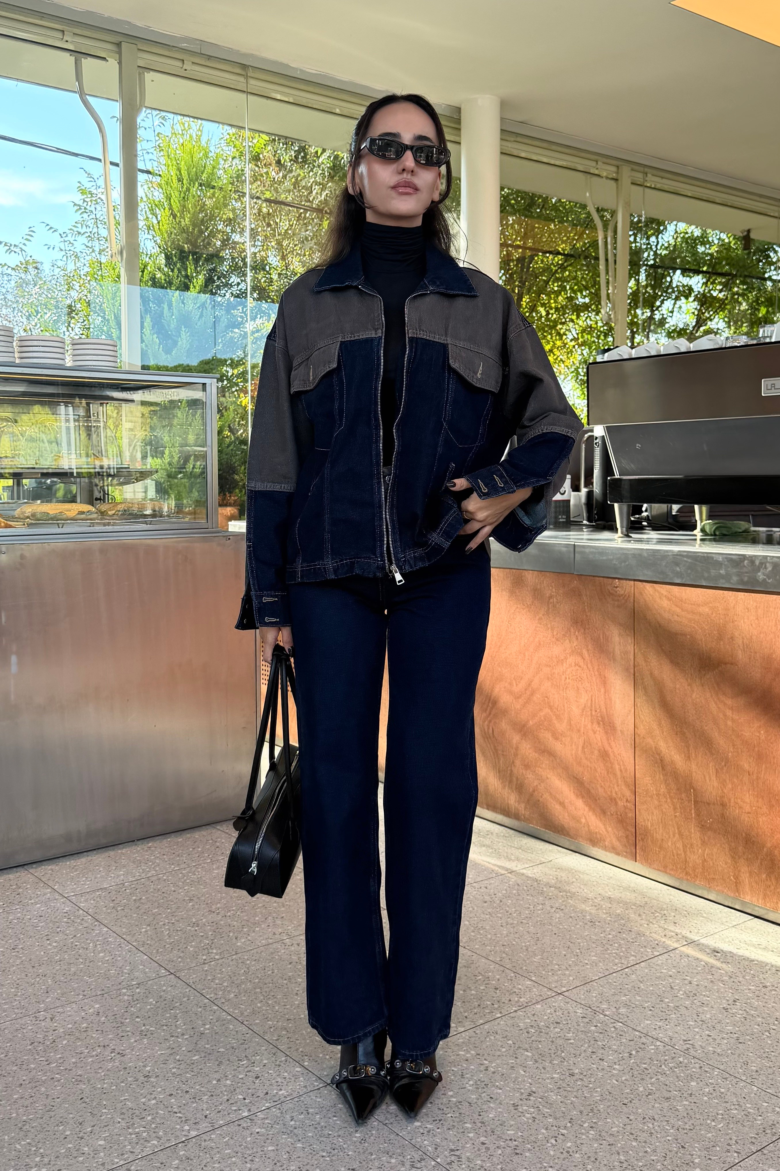 İndigo Kemer Detaylı Denim Takım - Kadın Takım Modelleri - Nazliye Moda | Kadın Giyim Modası