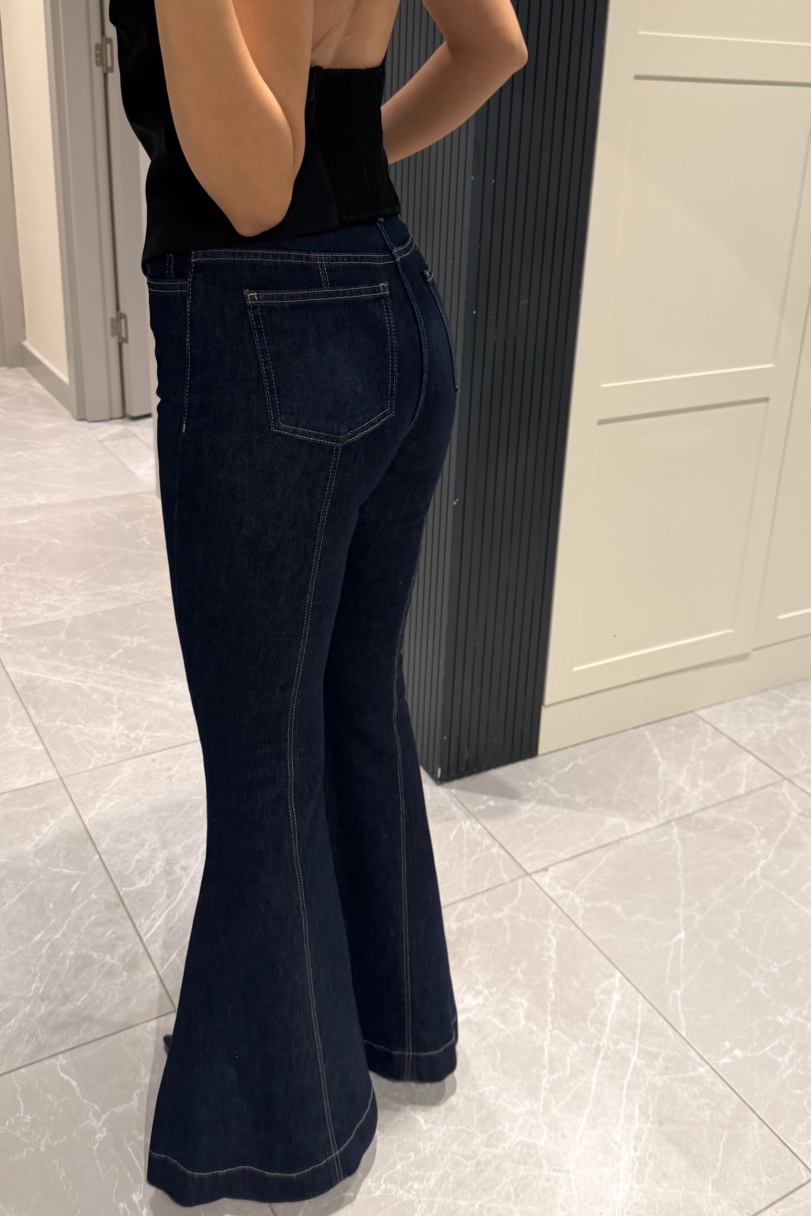 İndigo Mavi İspanyol Premium Jean - Kadın Jeans Modelleri - Nazliye Moda | Kadın Giyim Modası