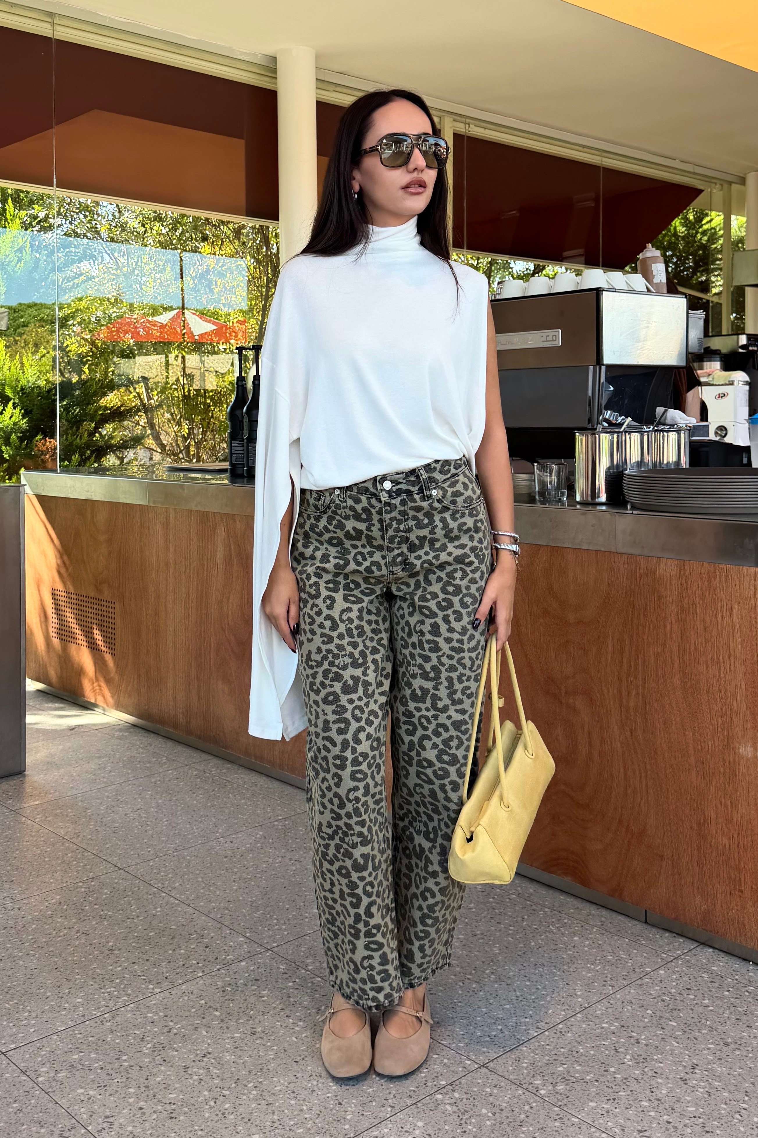 Kahve Barrel Leopar Jean - Kadın Pantolon Modelleri - Nazliye Moda | Kadın Giyim Modası