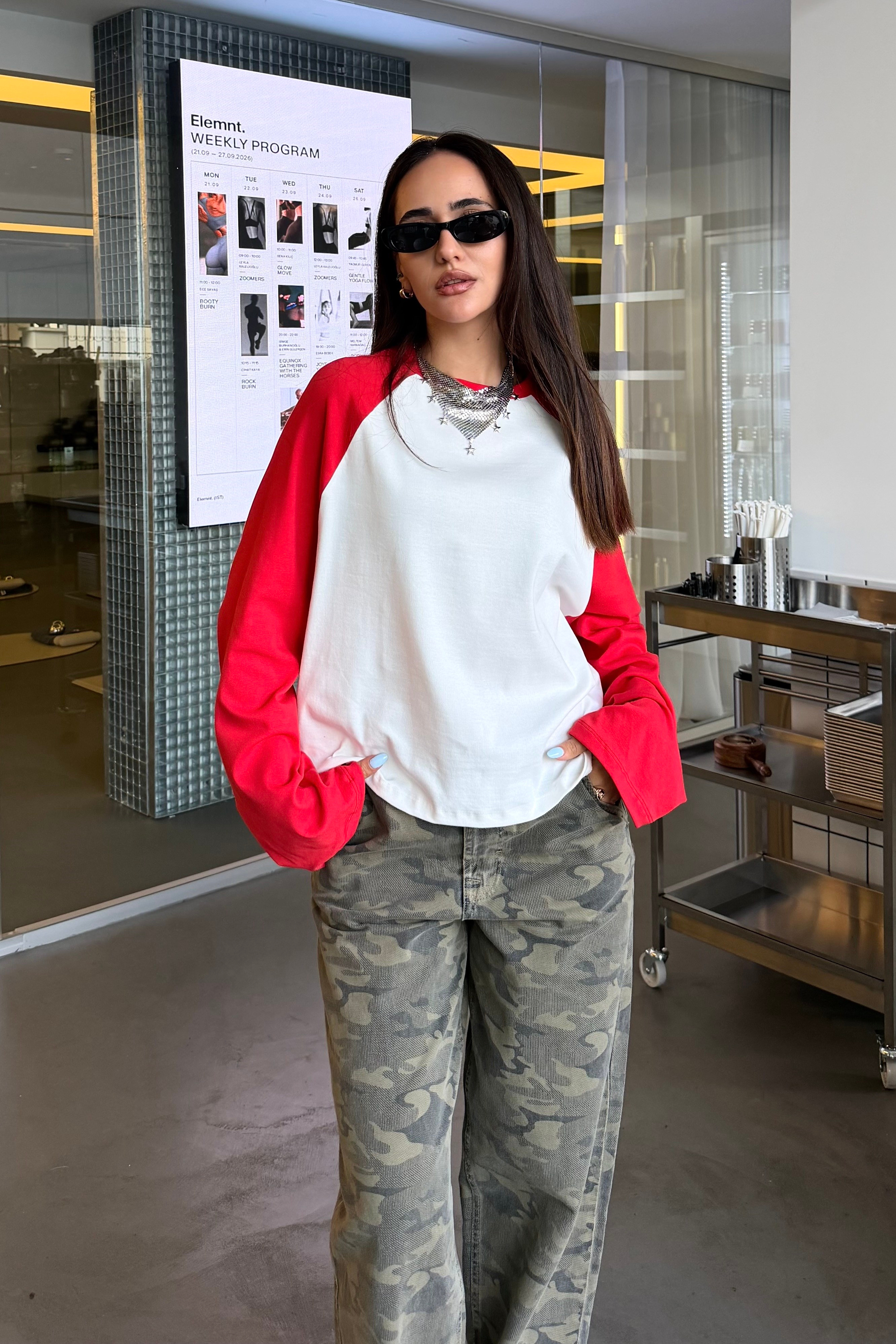 Kırmızı Reglan Kol Bluz - Kadın Bluz Modelleri - Nazliye Moda | Kadın Giyim Modası
