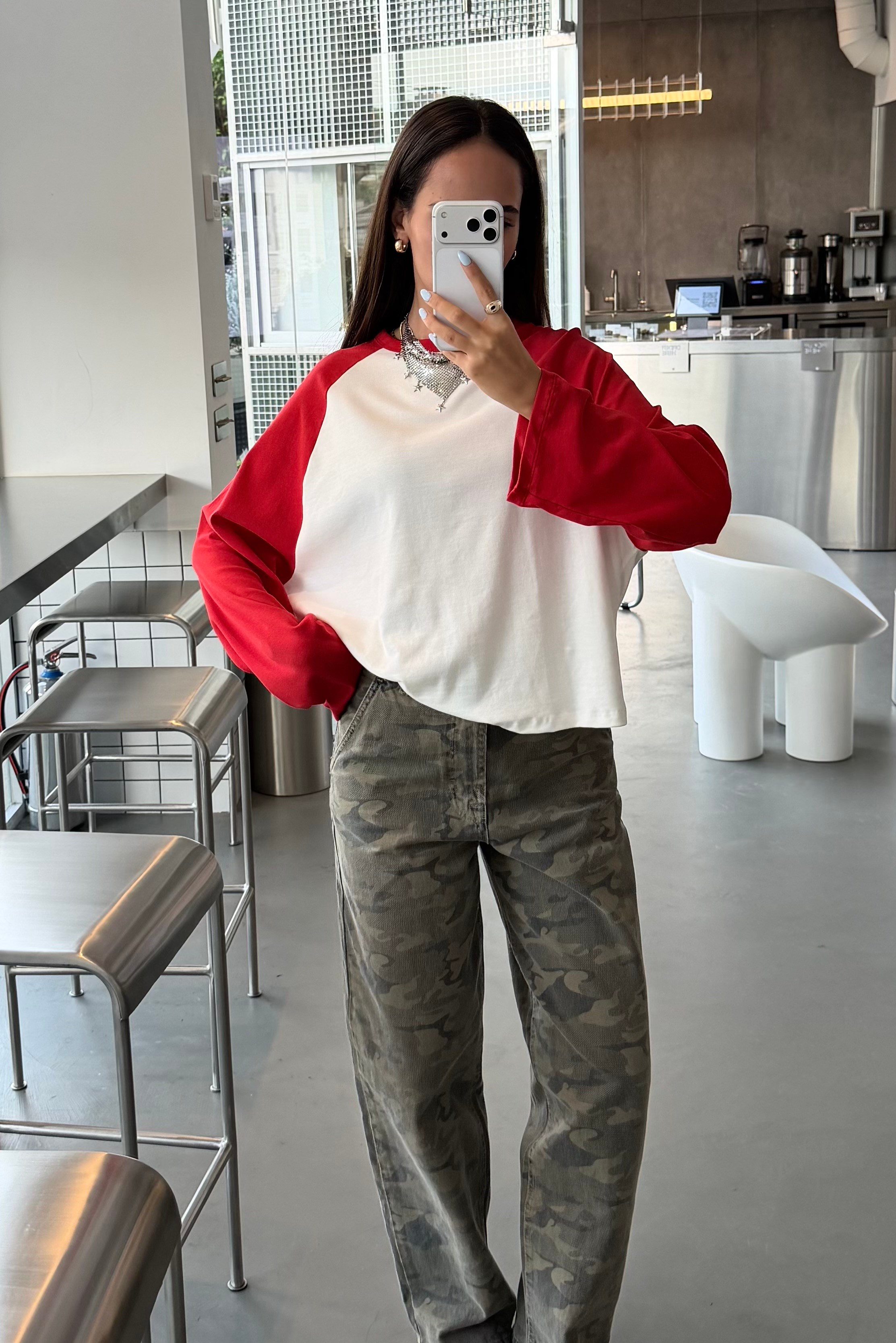 Kırmızı Reglan Kol Bluz - Kadın Bluz Modelleri - Nazliye Moda | Kadın Giyim Modası