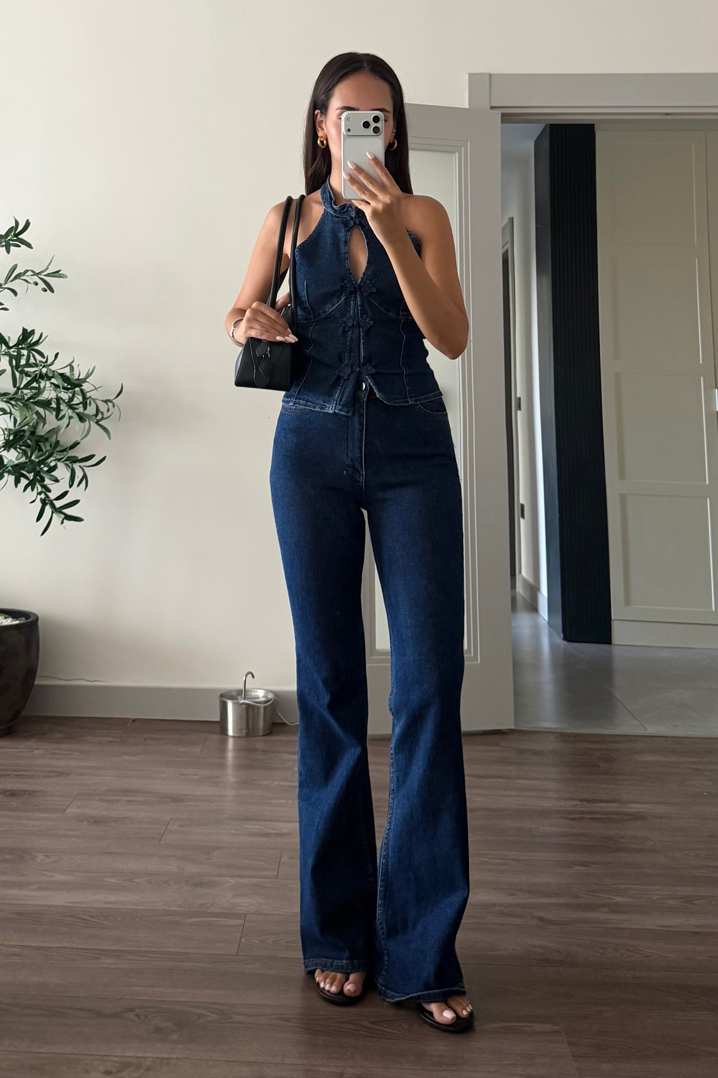Napolyon Koyu Denim Takım - Kadın Takım Modelleri - Nazliye Moda | Kadın Giyim Modası