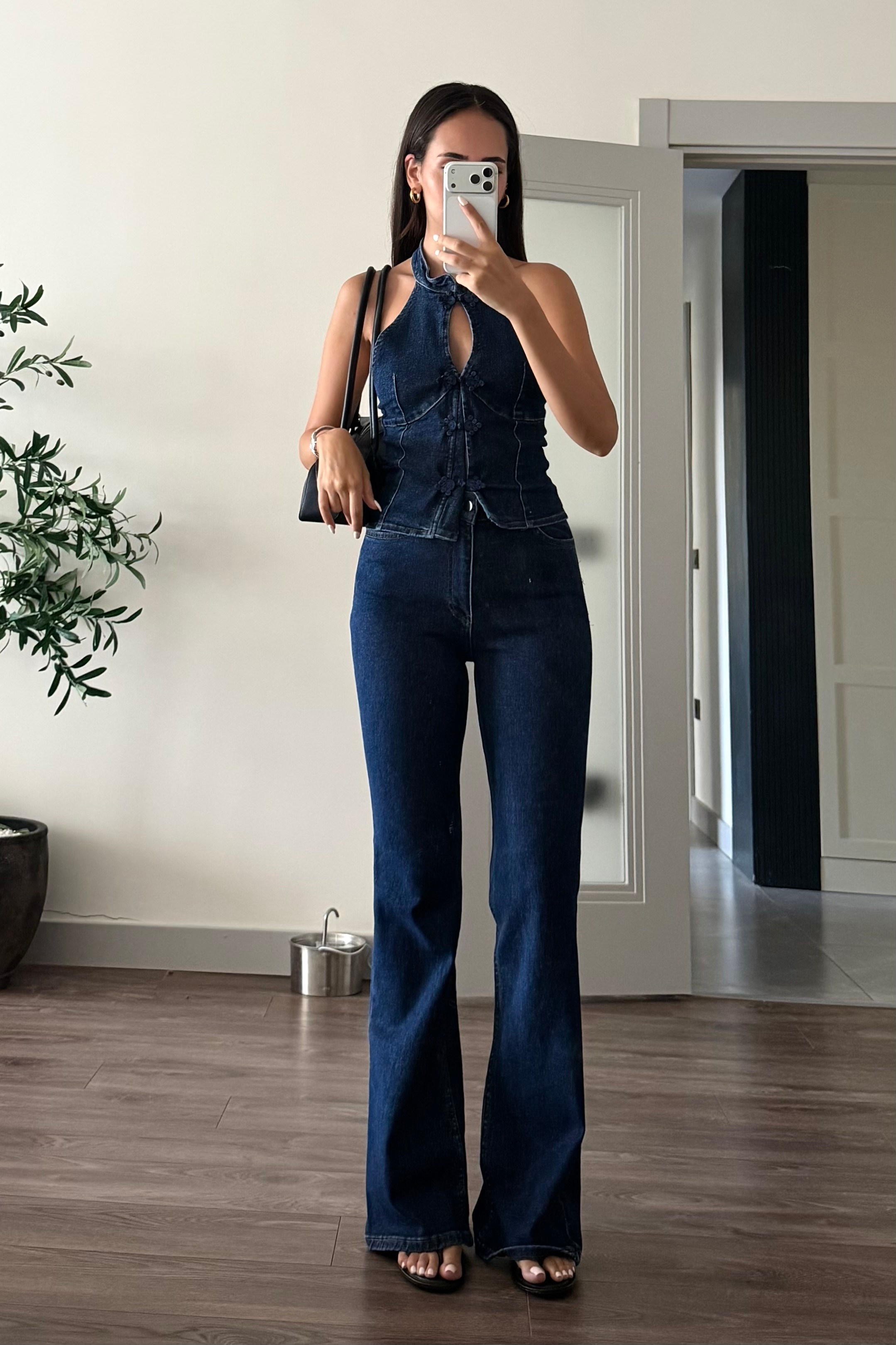 Napolyon Koyu Denim Takım - Kadın Takım Modelleri - Nazliye Moda | Kadın Giyim Modası