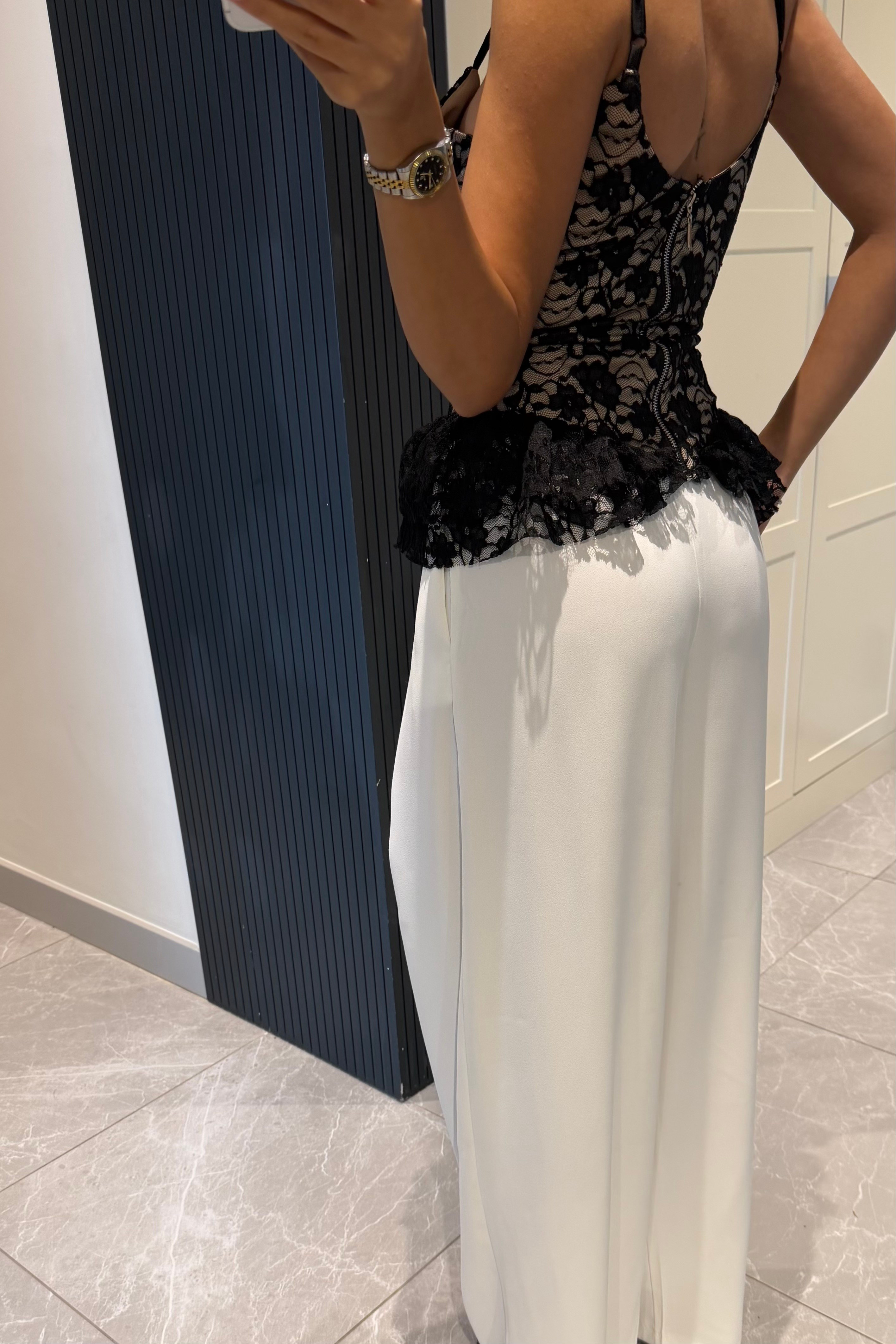 Siyah İp Askı Dantel Bluz - Kadın Bluz Modelleri - Nazliye Moda | Kadın Giyim Modası