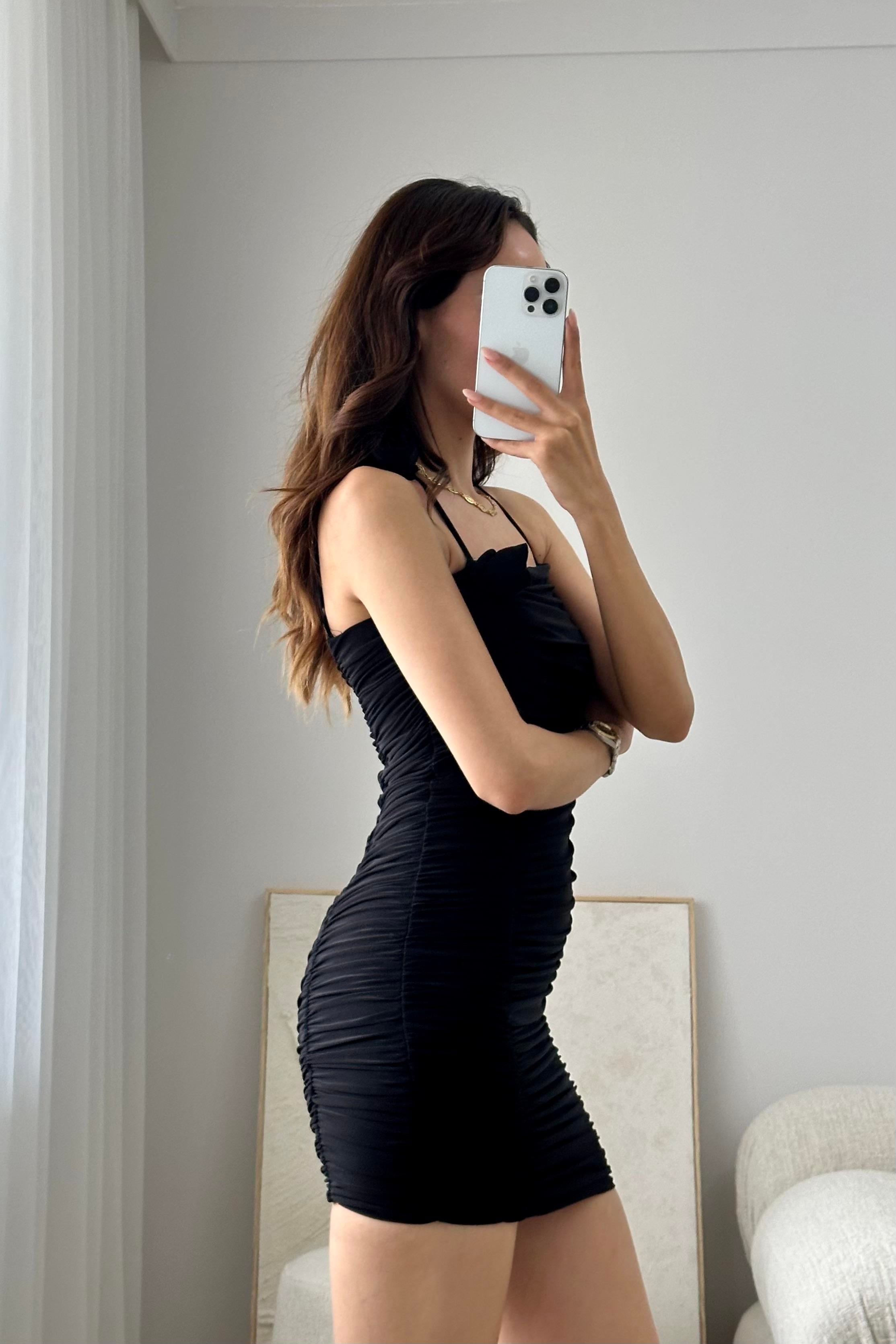 Siyah Mini Elbise - Kadın Dresses Modelleri - Nazliye Moda - Kadın Giyim Modası