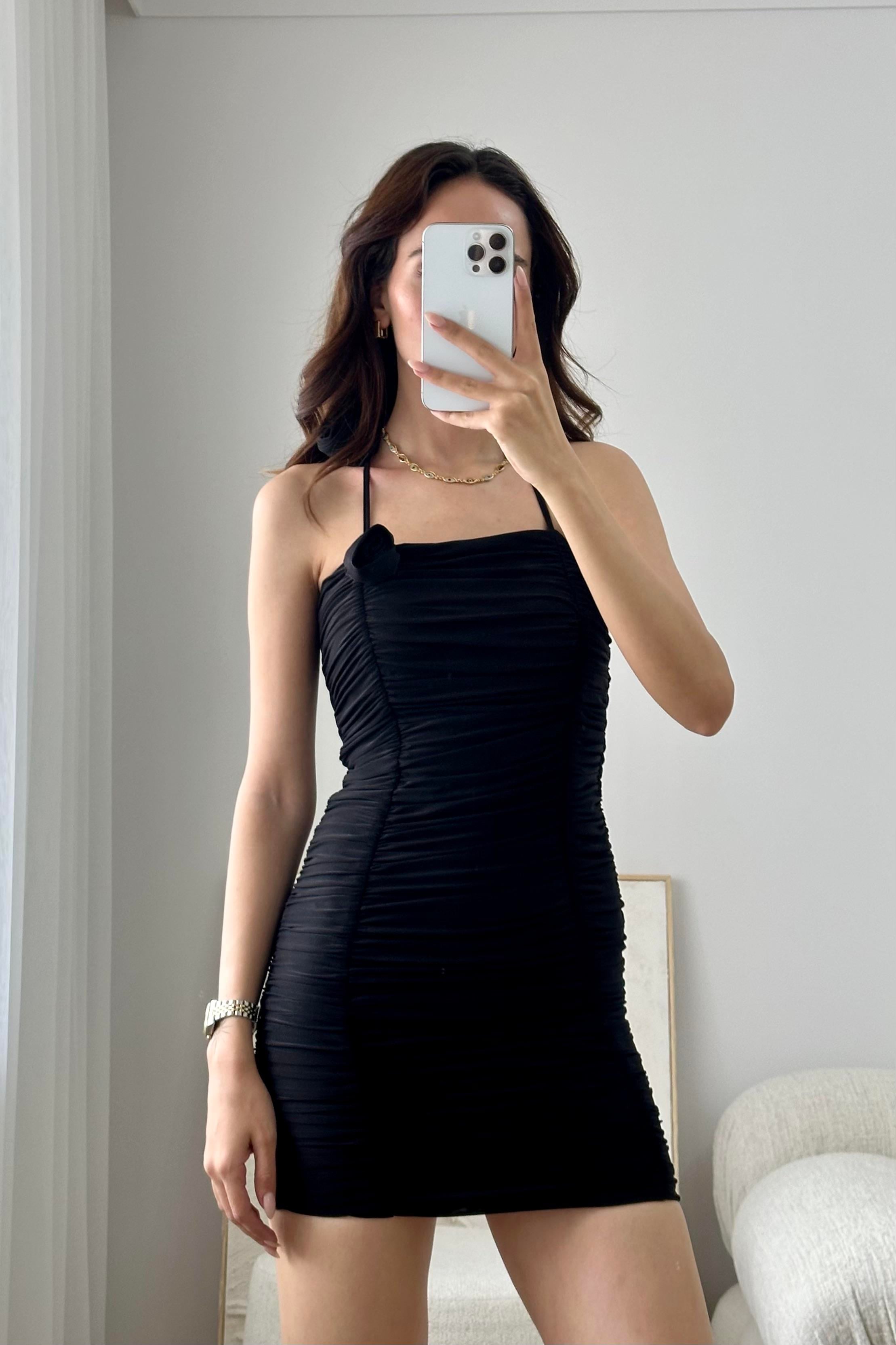 Siyah Mini Elbise - Kadın Dresses Modelleri - Nazliye Moda - Kadın Giyim Modası