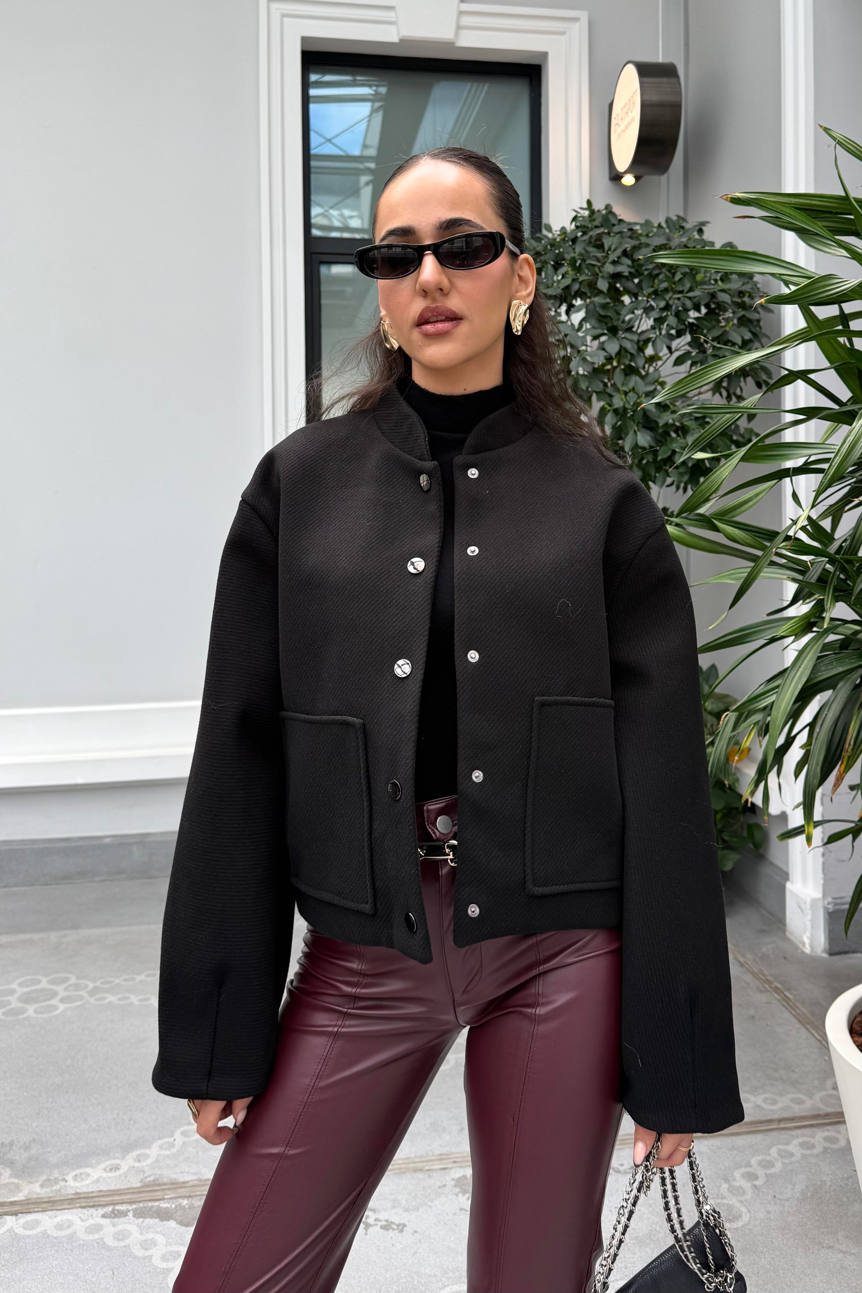 Siyah Premium Ceket - Kadın Jackets Modelleri - Nazliye Moda | Kadın Giyim Modası