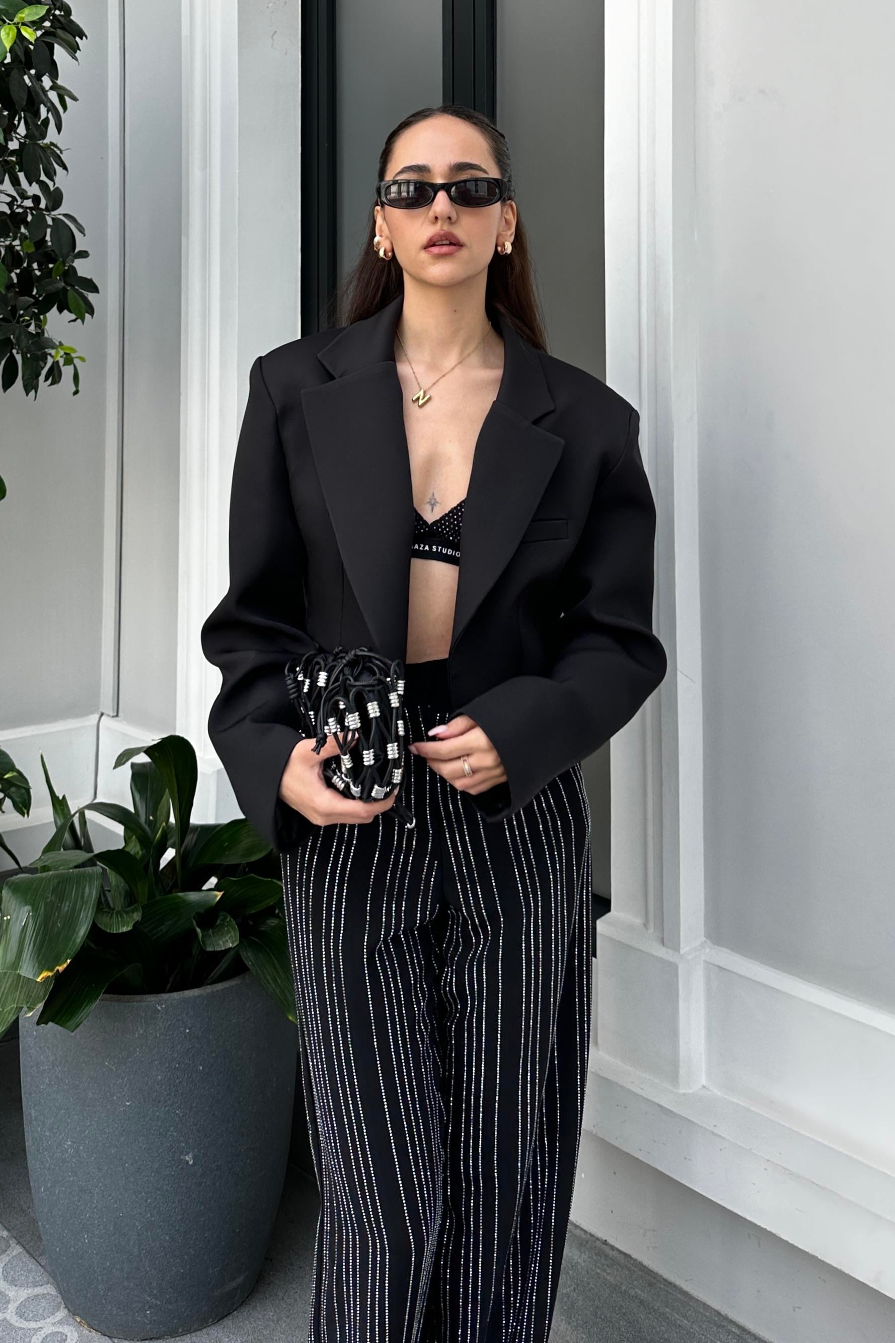 Siyah Vatkalı Premium Blazer Ceket - Kadın Blazer Jackets Modelleri - Nazliye Moda - Kadın Giyim Modası