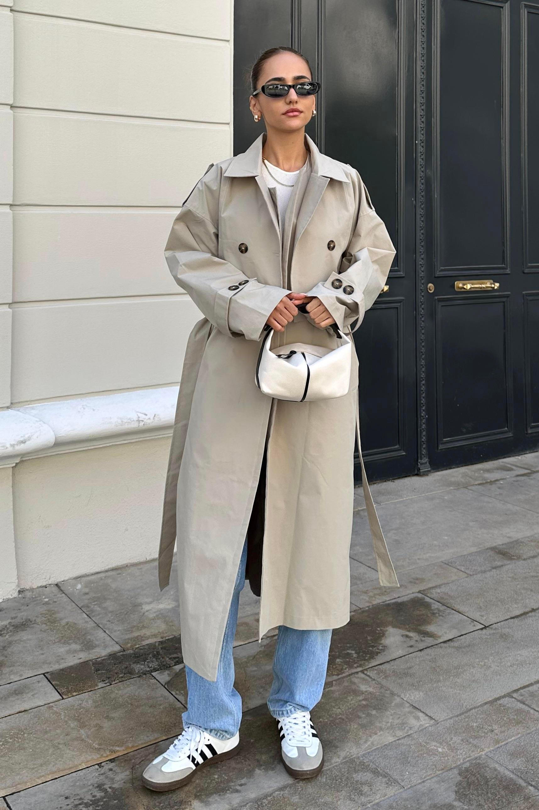 Black Design Marginal Set - Kadın Trench Coats Modelleri - Nazliye Moda - Kadın Giyim Modası