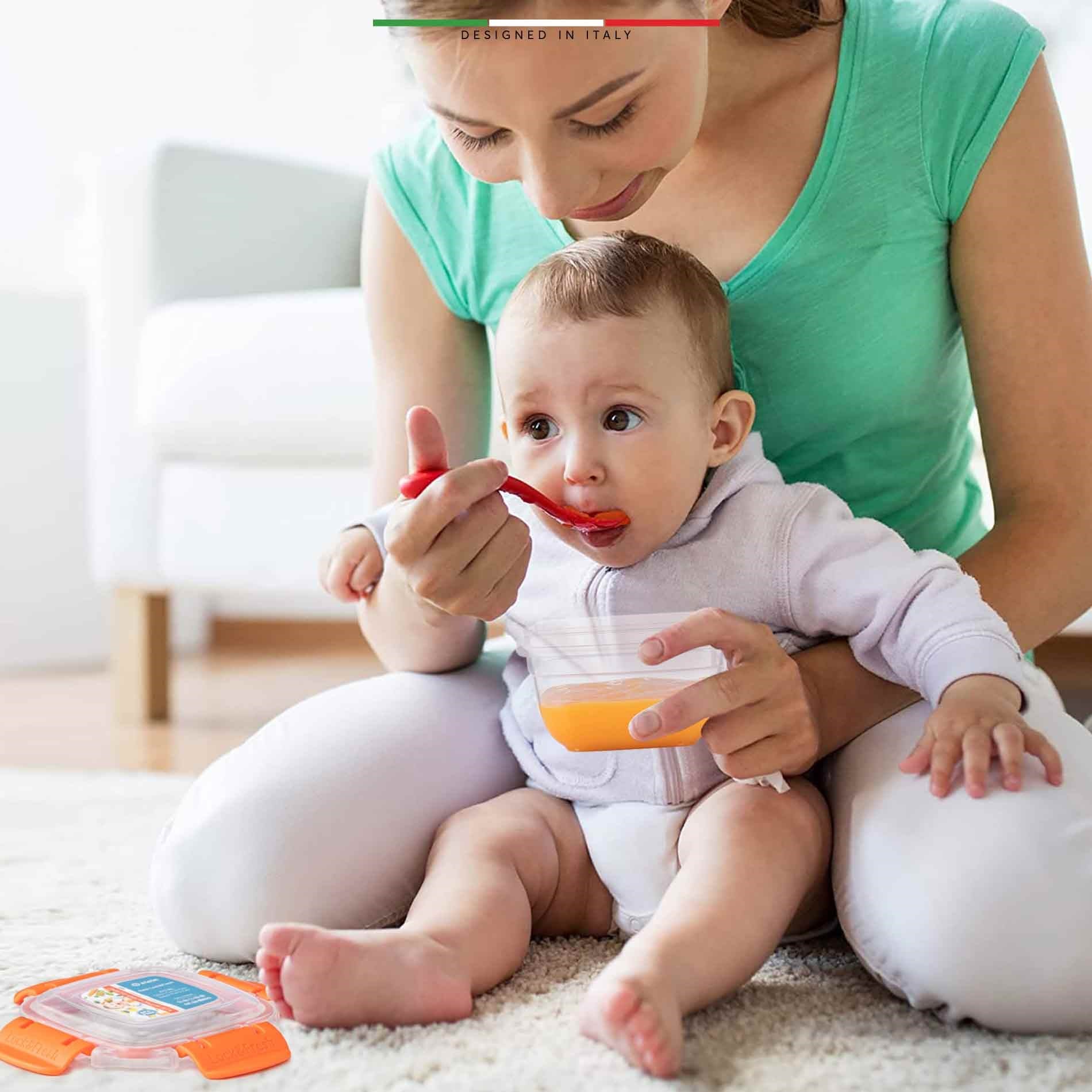 Elele 3'lü Bebek Toz Mama Kabı Mama Saklama Kabı Lock and Fresh 400 Ml YTS