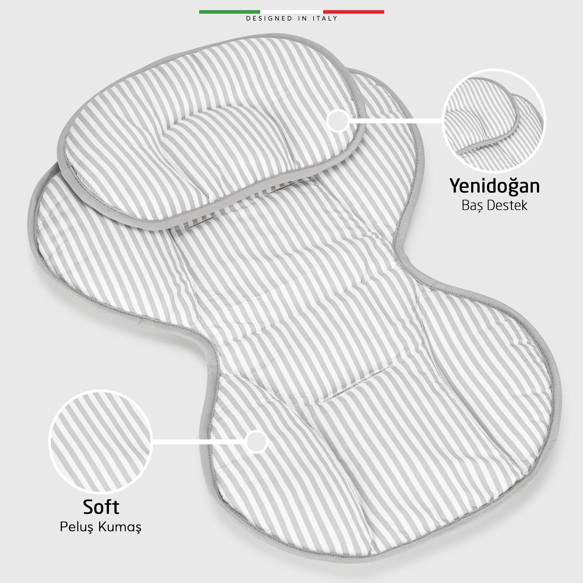 Elele Amore 2 Elektrikli Otomatik Sallanan Ana Kucağı Kademeli Gri