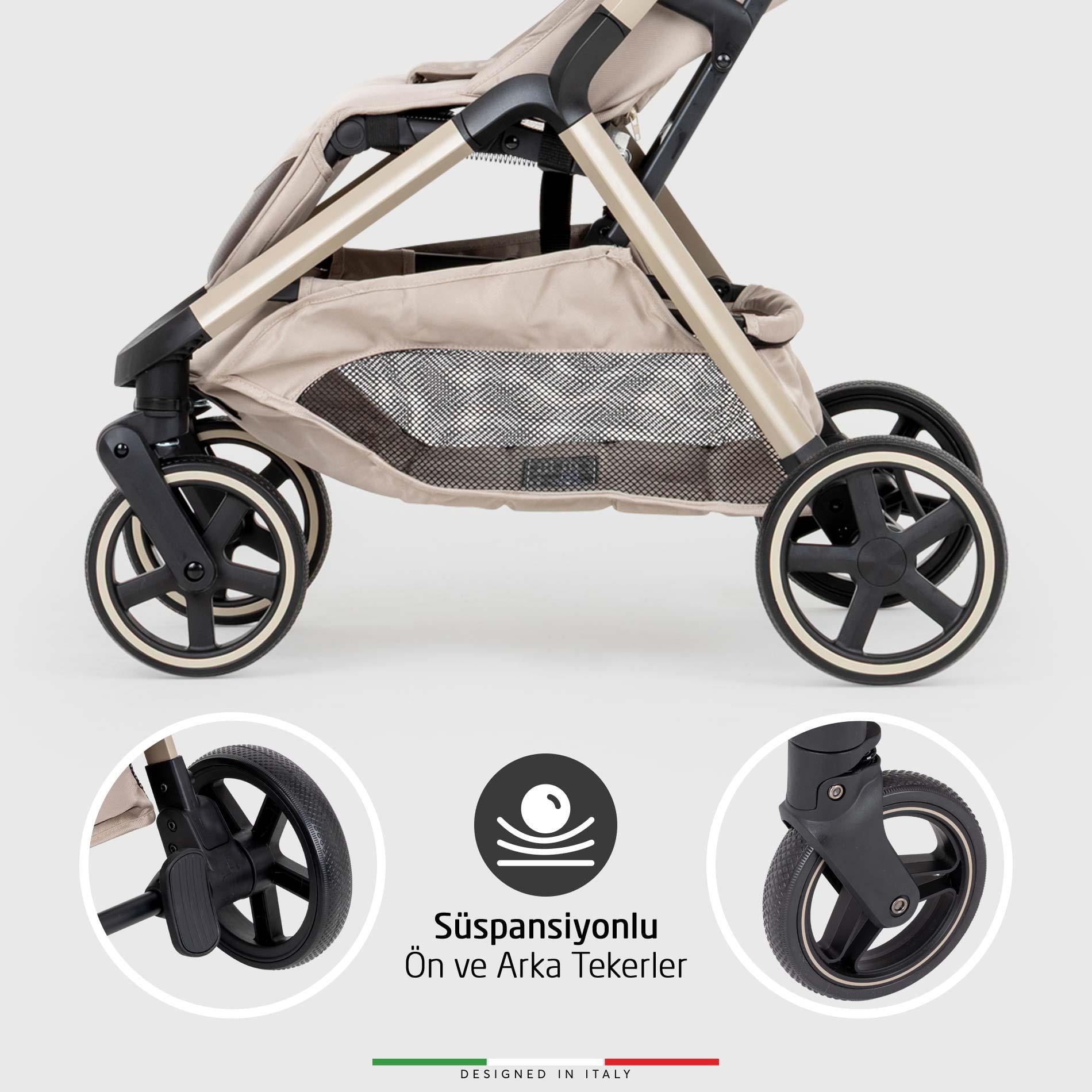 Elele Cabina Kabin Tipi Travel Sistem Bebek Arabası Gri