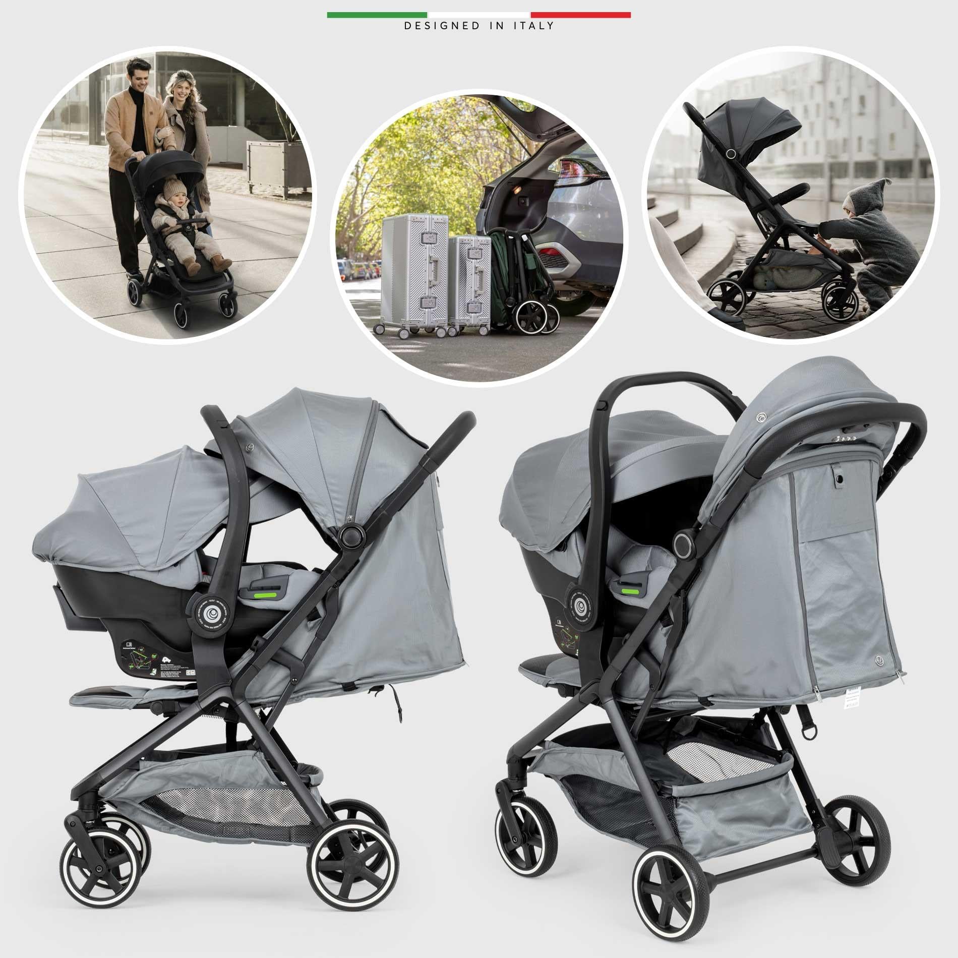 Elele Cabina Kabin Tipi Travel Sistem Bebek Arabası Gri