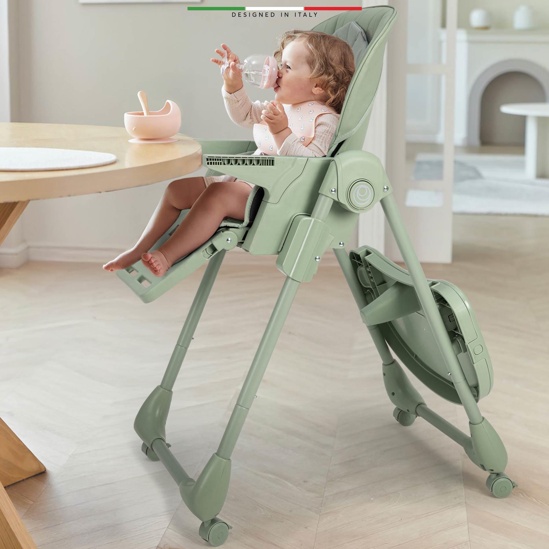 Elele Cibo 2in1 Katlanabilir Bebek Mama Sandalyesi Çift Pedli 0+ Ay Yeşil