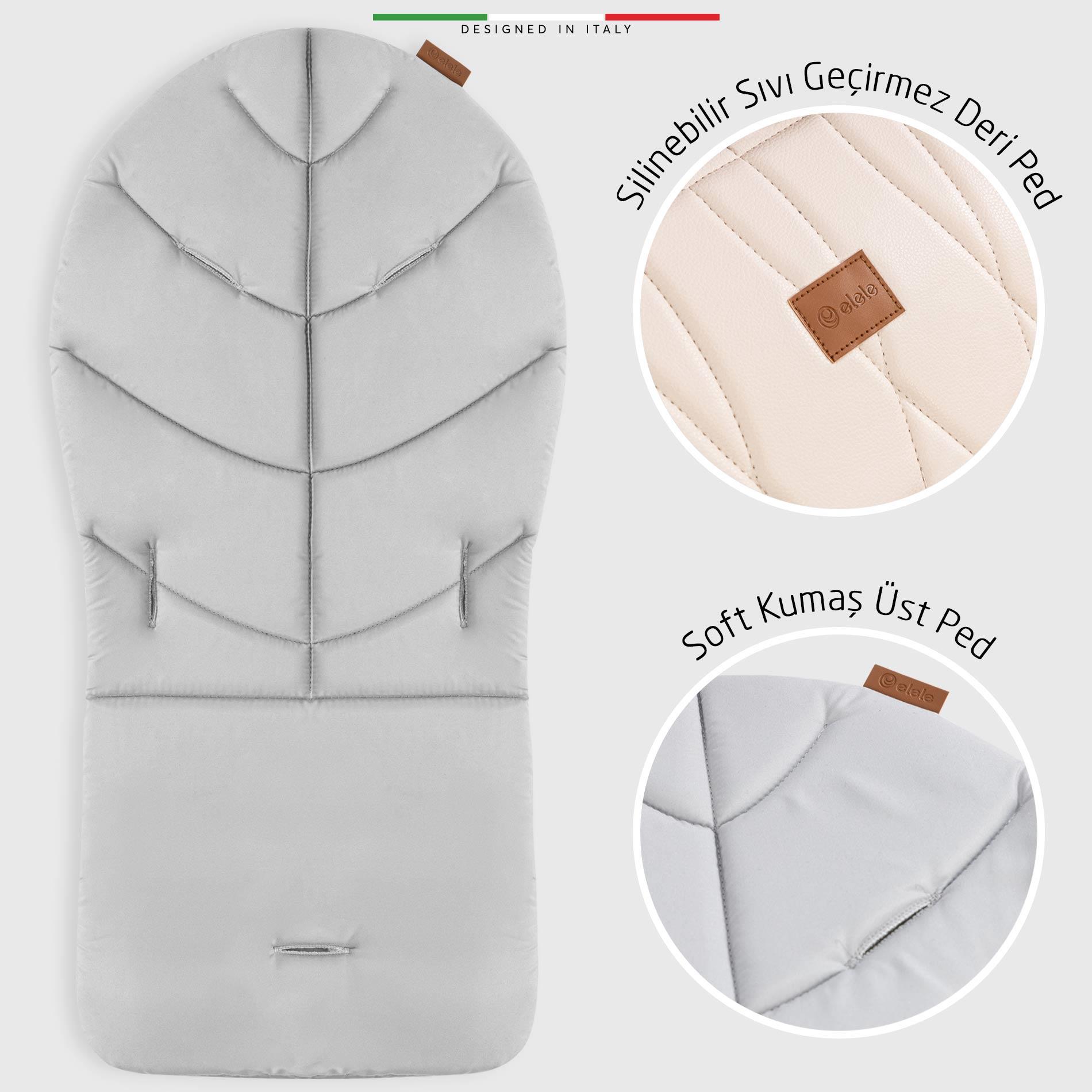 Elele Cibo 2in1 Katlanabilir Bebek Mama Sandalyesi Çift Pedli 0+ Ay Gri