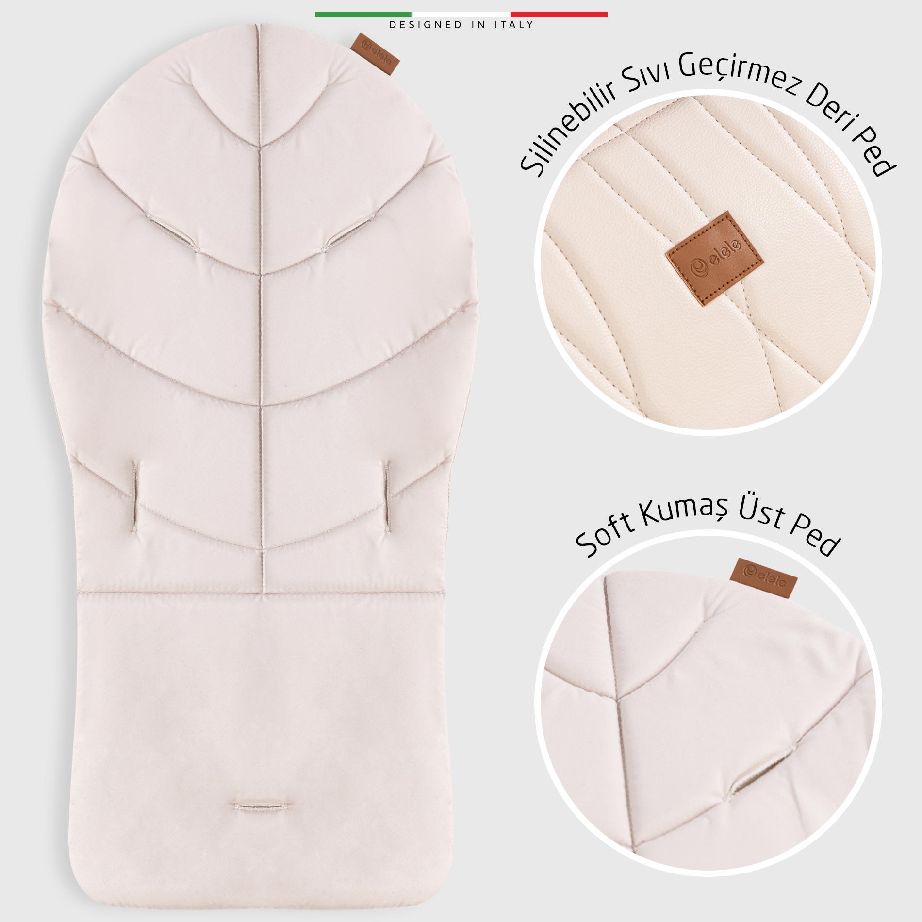 Elele Cibo 2in1 Katlanabilir Bebek Mama Sandalyesi Çift Pedli 0+ Ay Bej